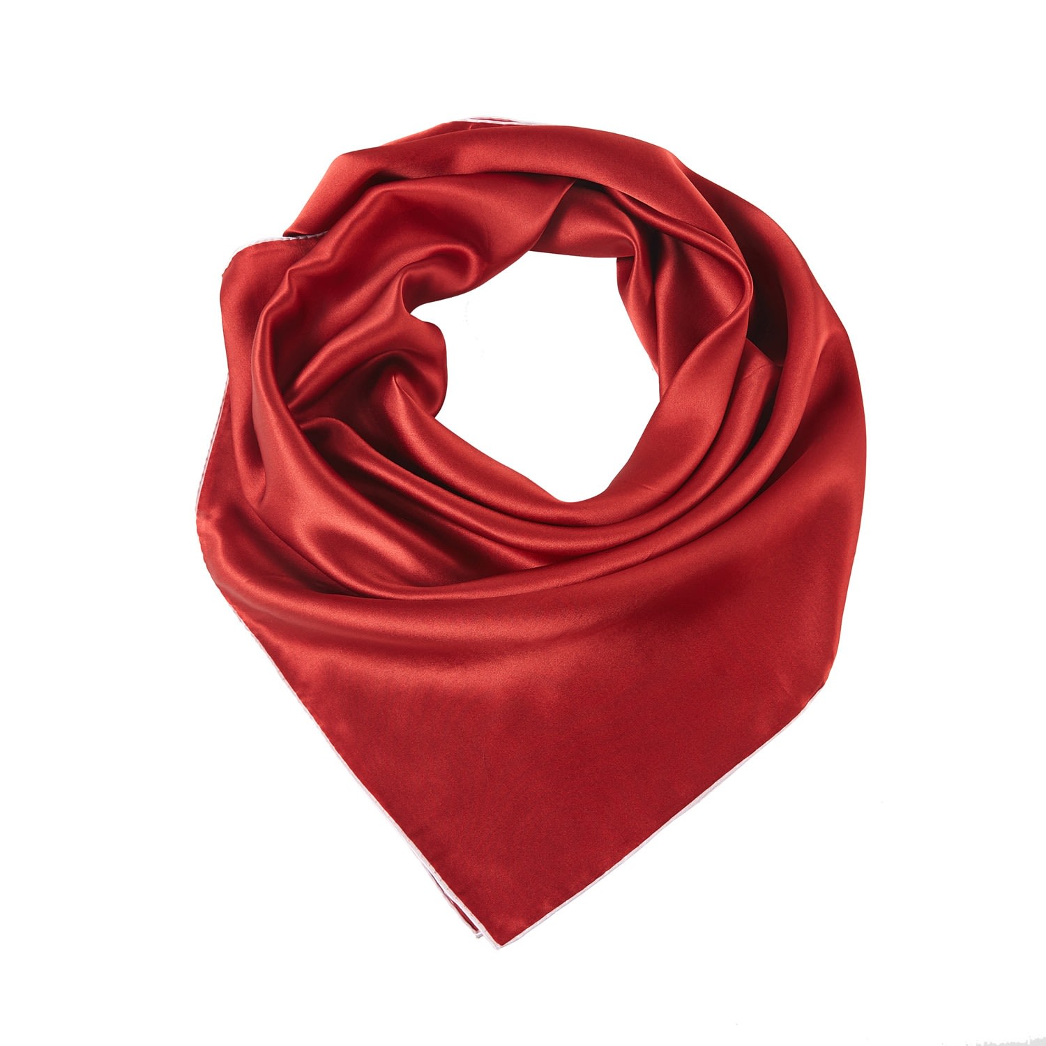 Soft Strokes Silk Women's Red Pure Silk Scarf Peony Solid Colour Collection Burgundy Large In Red