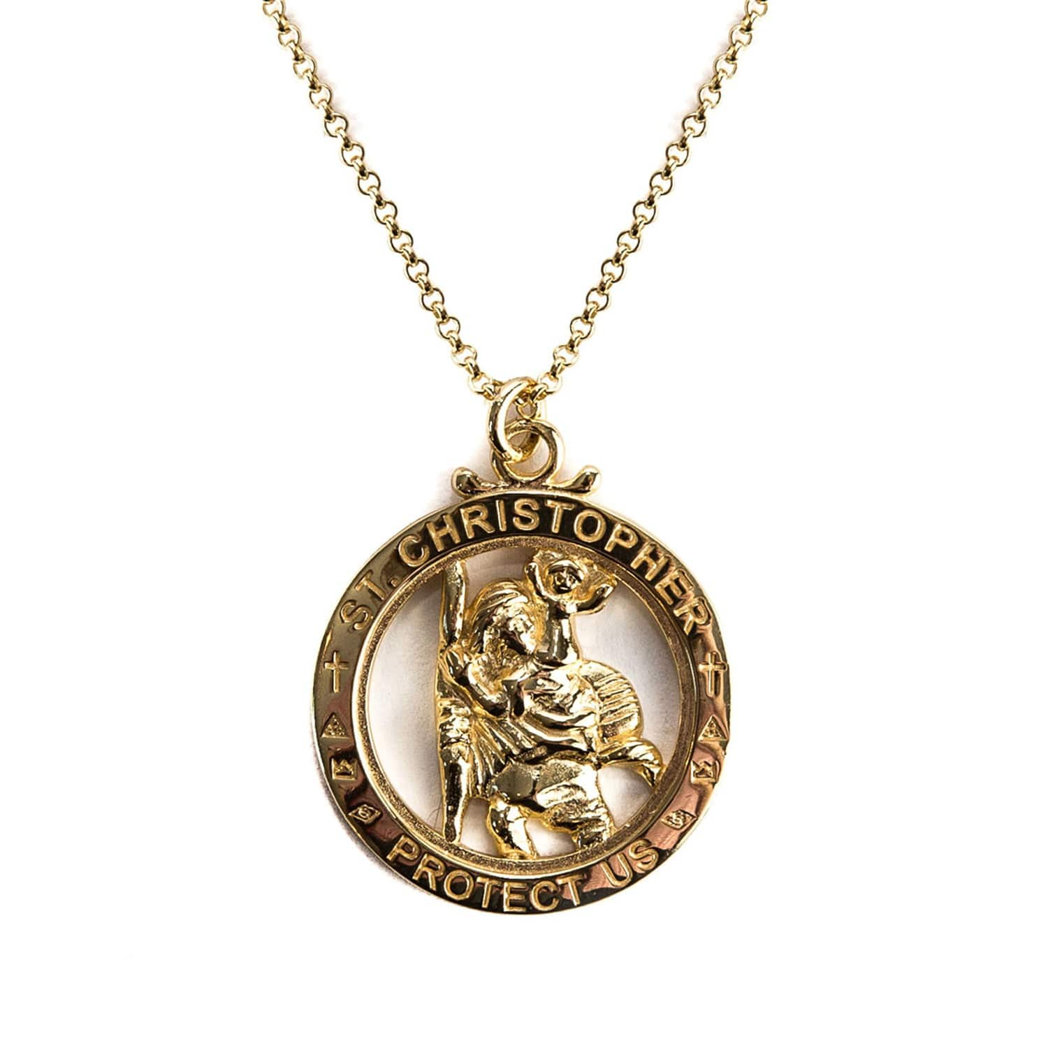 Gold St Christopher Necklace Serge Denimes Wolf Badger