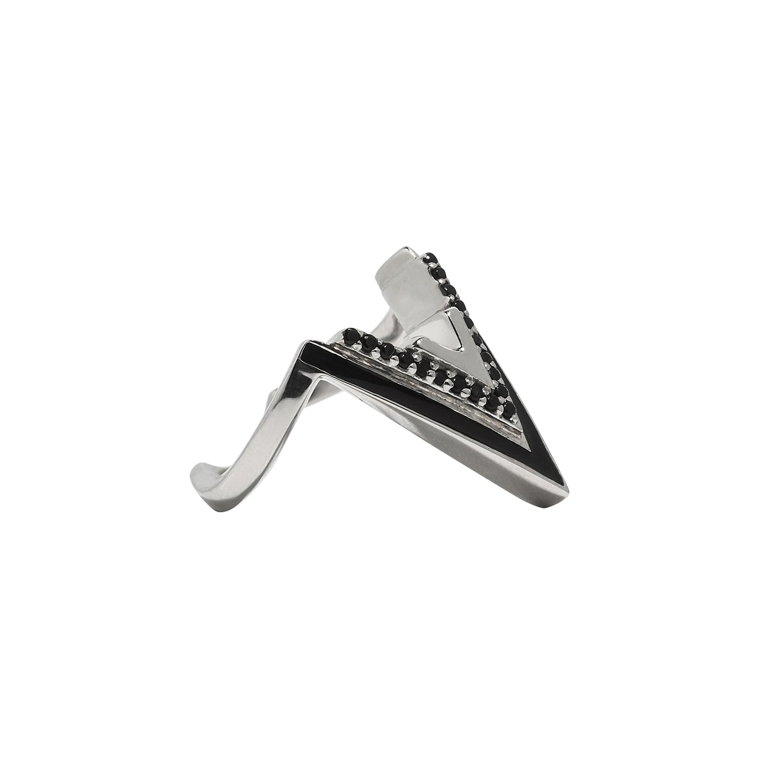 Ogé Jewelry Women's Black / Silver Valor Ring - Silver In Multi