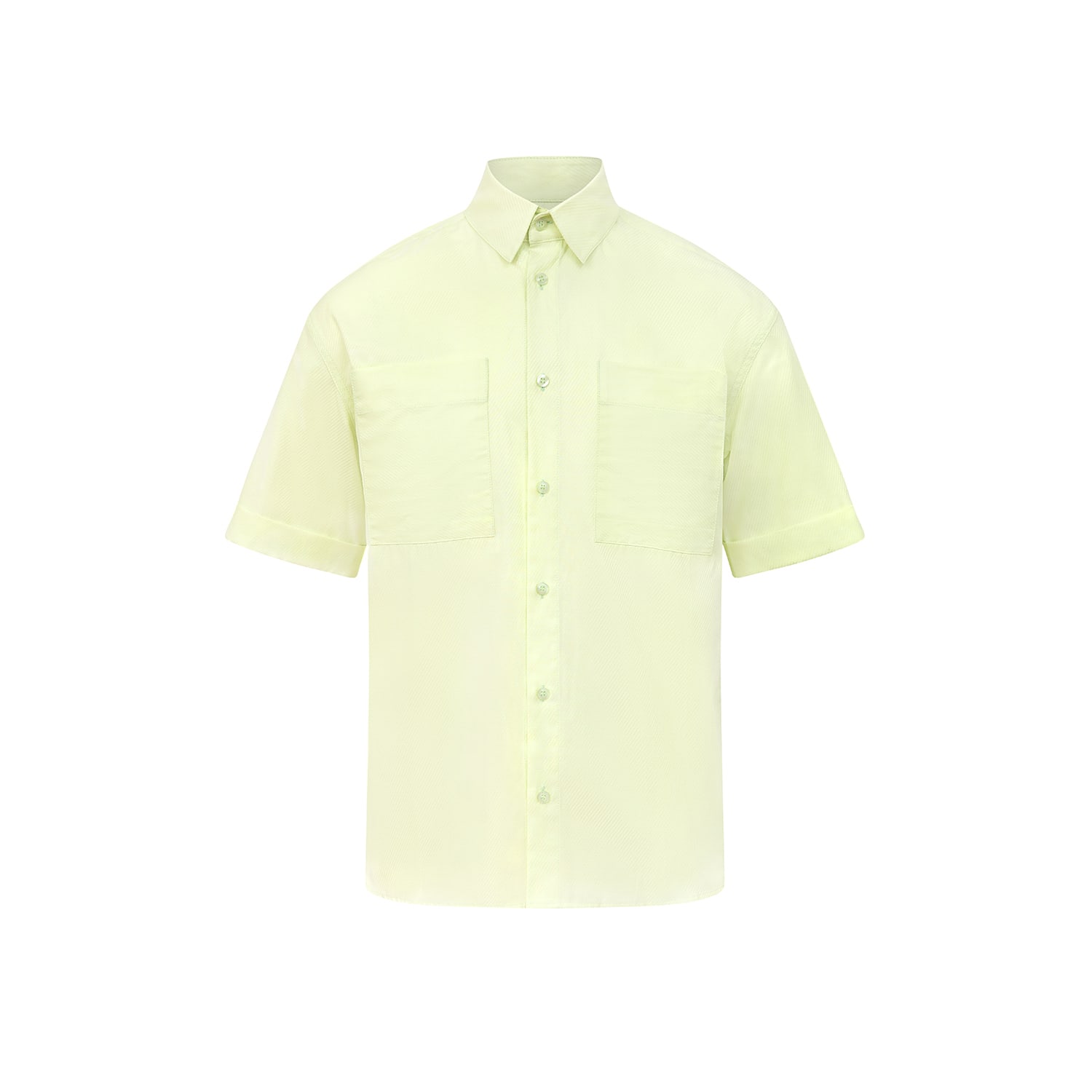 Blonde Gone Rogue Ocean Drive Mens Relaxed Shirt, Upcycled Cotton, In Light Green In White