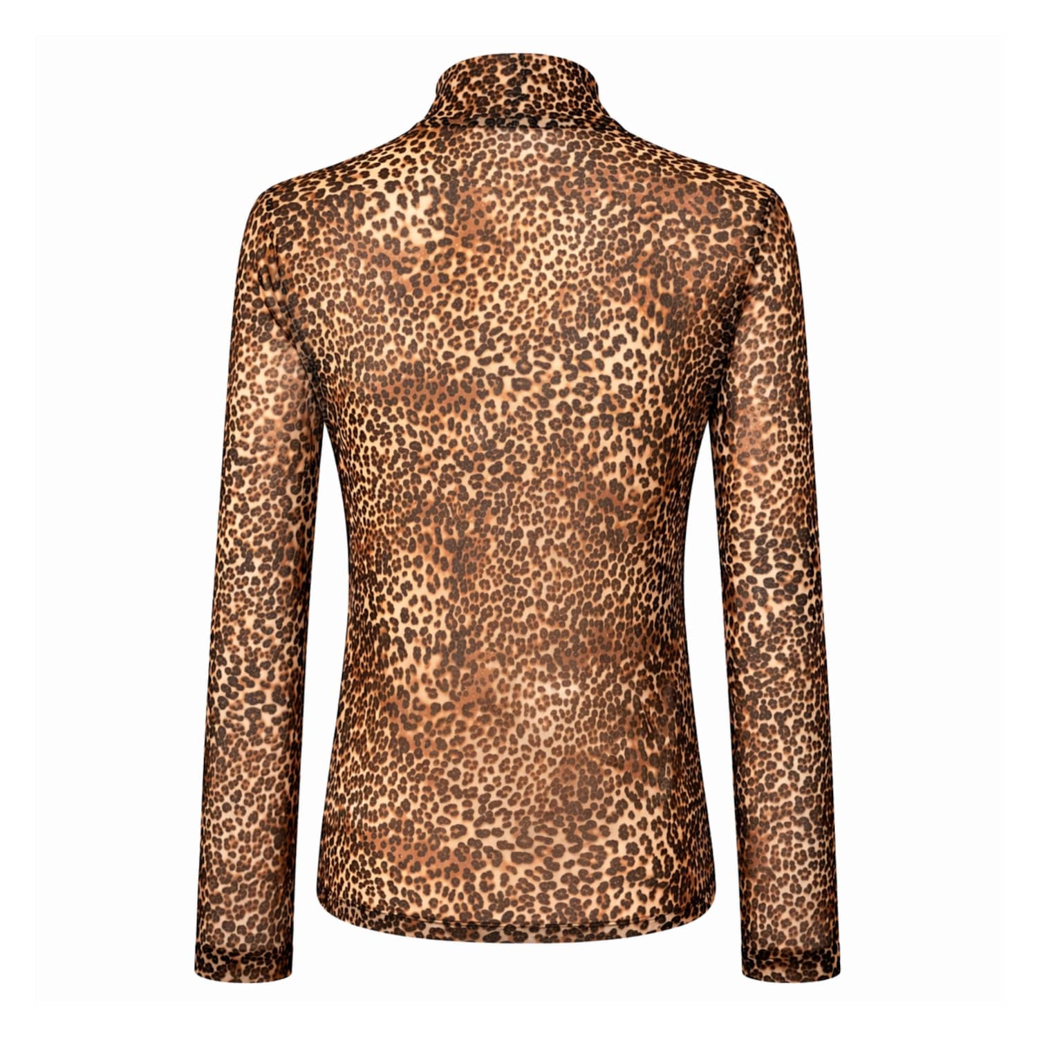 Sheer Leopard Print Mesh Turtleneck Top | Oh!Zuza night&day | Wolf