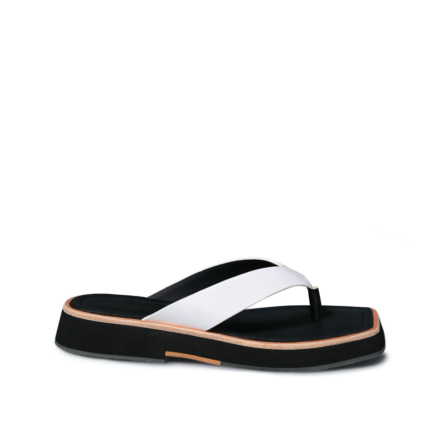 Women’s Blunt White Flat In Thong Sandal 5 Uk Rag & Co.