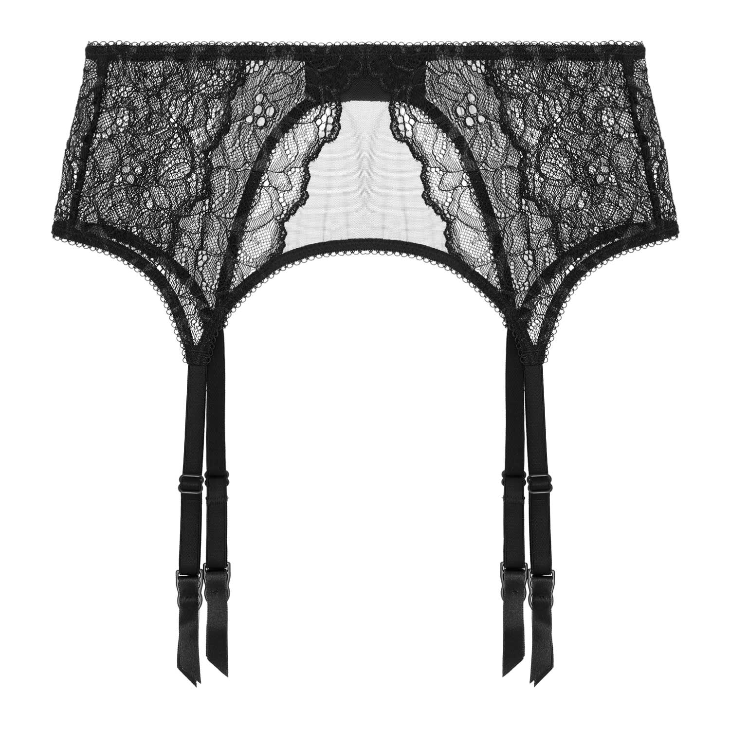 Journelle Women's Black Lexi Suspender Belt Onyx