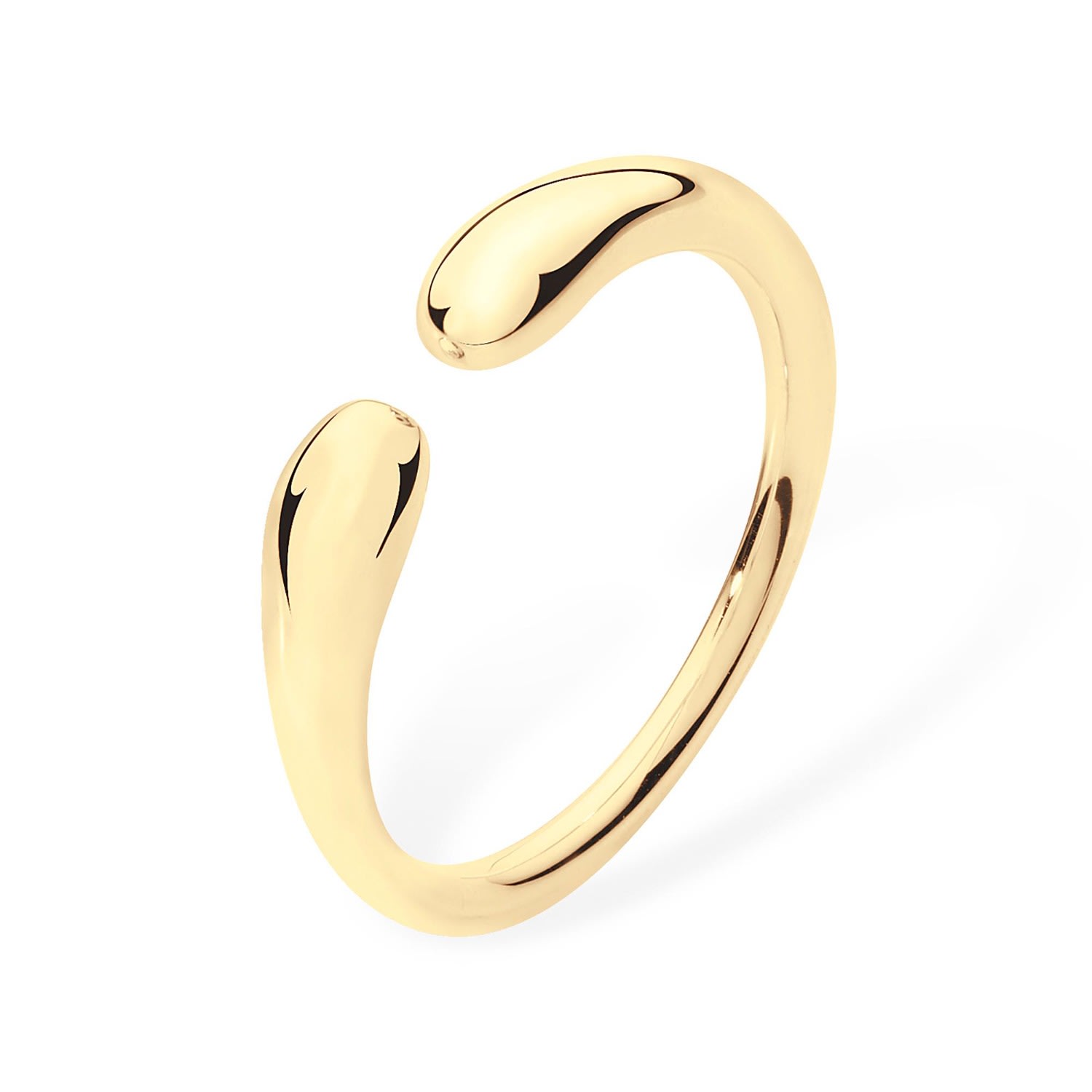 Lucy Quartermaine Women's Double Drop Ring In Gold Vermeil, Award Winning Designer Jewellery By , Eve