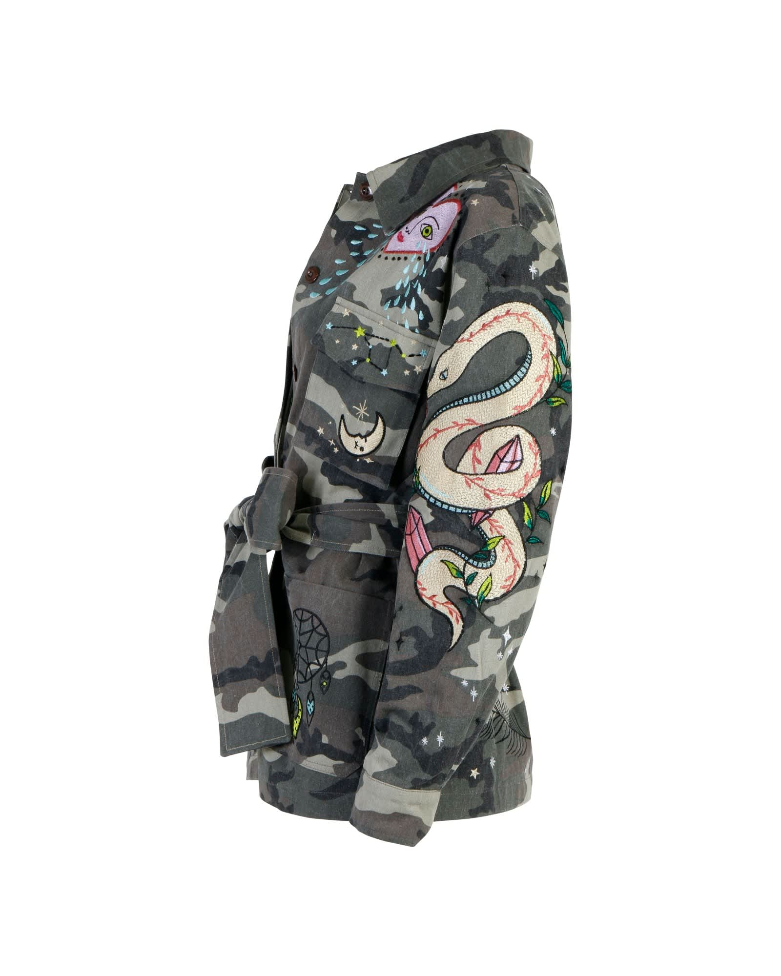 Designer camouflage shop jacket