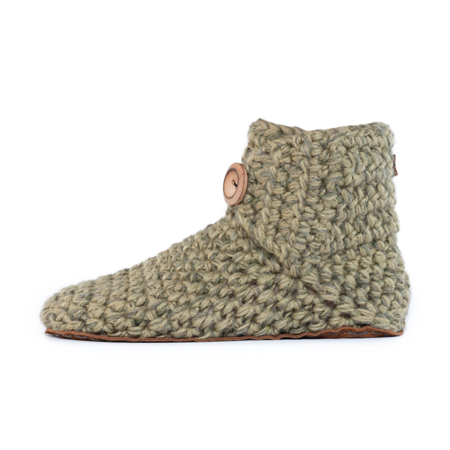 Kingdom Of Wow Men's Barefoot Bamboo Wool Bootie Slipper Socks In Winter Moss Green In Green