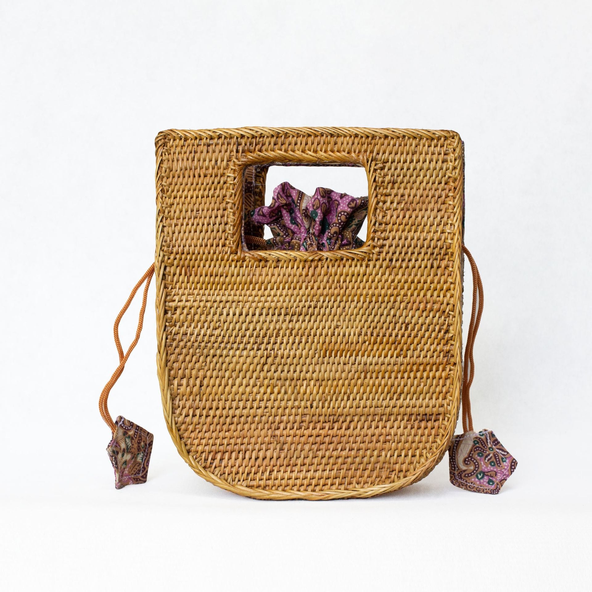 Jelavu Women's Brown Vita Rattan Clutch Bag