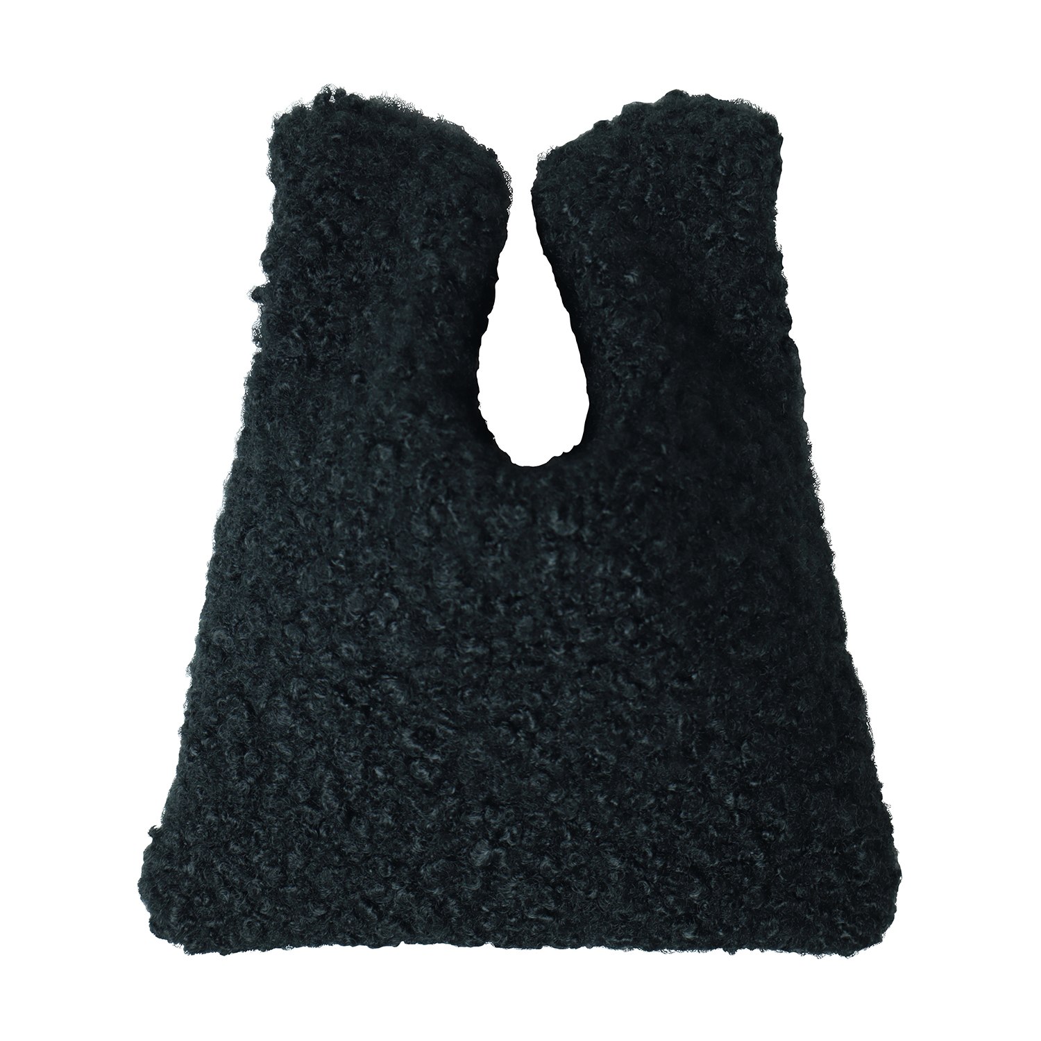 2kstyle Women's Teddy Faux Shearling Pouch - Black In Black