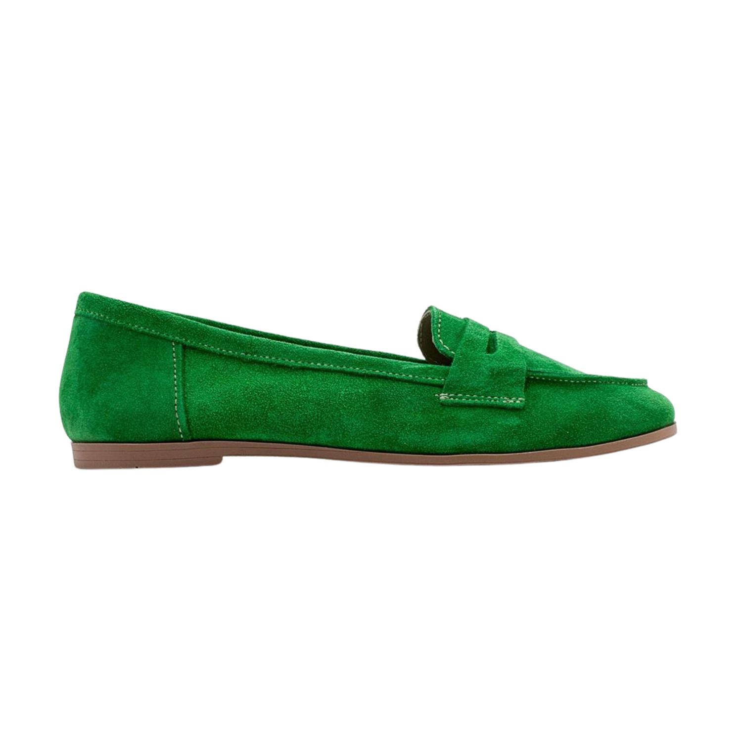 Forever & Always Shoes Dorothy Leather Loafer In Green