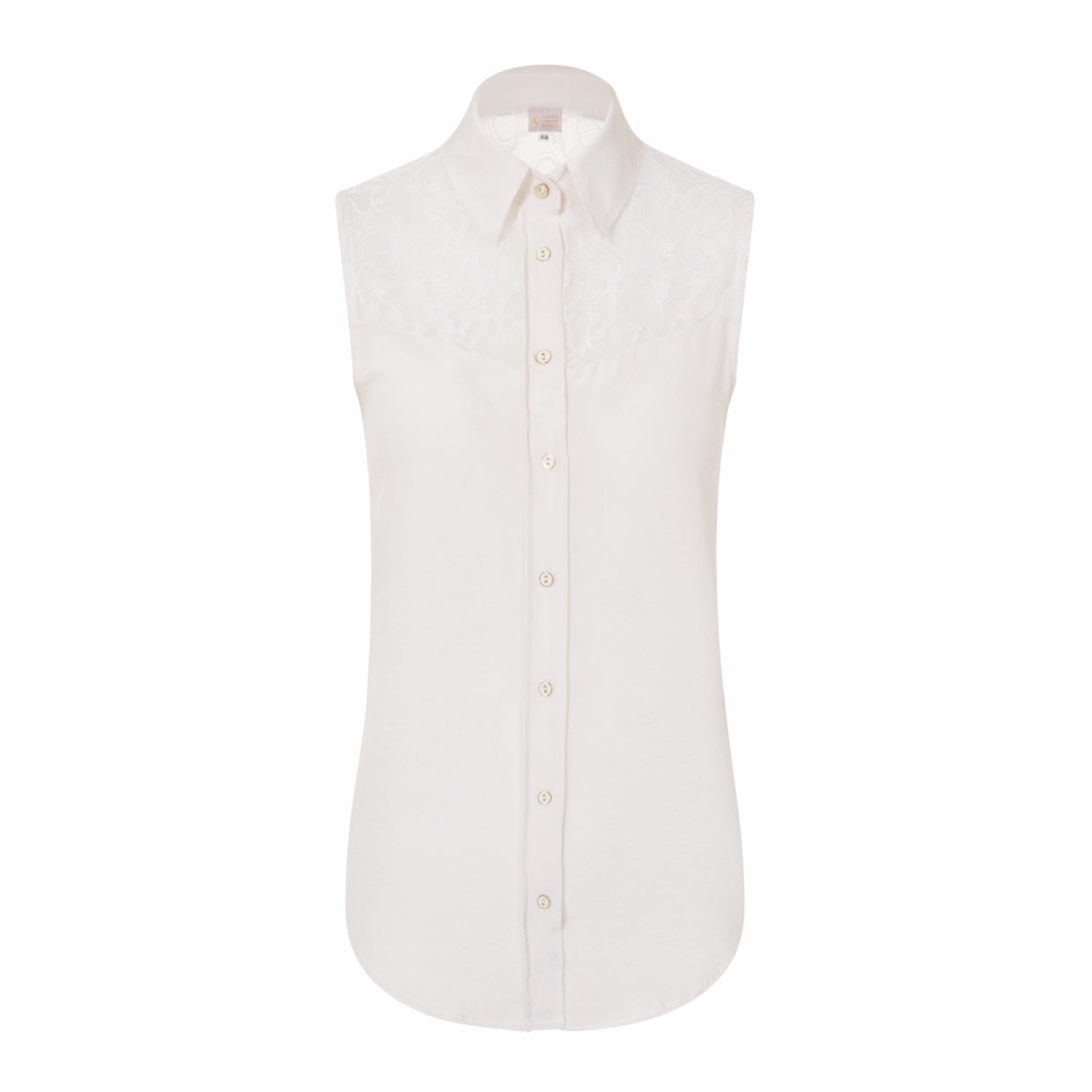 Women’s White Classic Silk Top Extra Small Sophie Cameron Davies