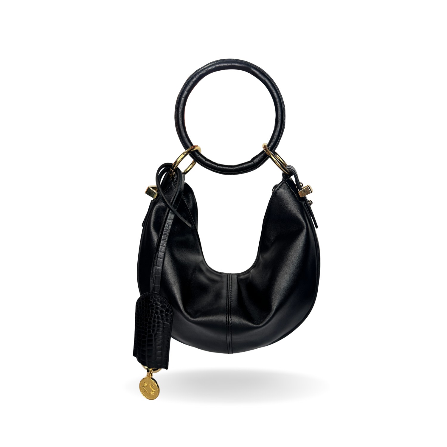Indigolush Women's The Mini Ivy Bag Black Lizard In Black