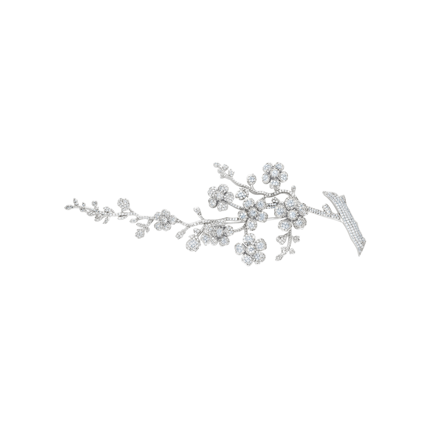 Women's Cherry Blossom Brooch Silver | Stephanie Browne Australia