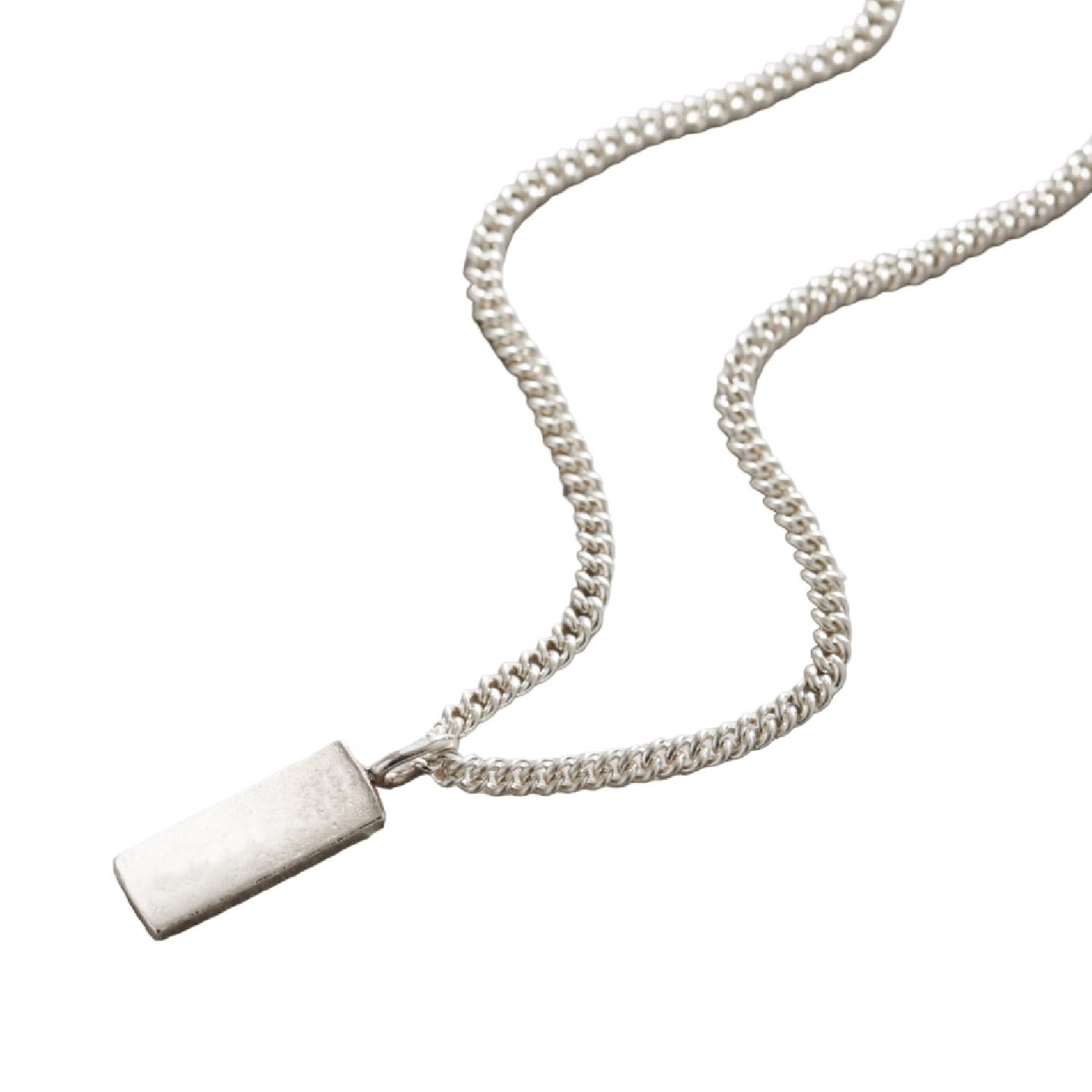 Sterling silver mens dog tag necklace outlet