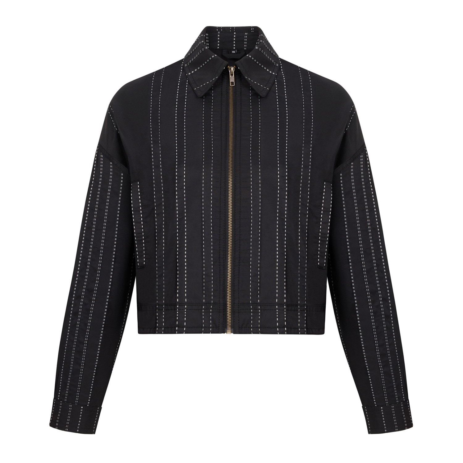 Women's Loom - Black Jacket With White Stitch Detail | Extra Large | Mayamu