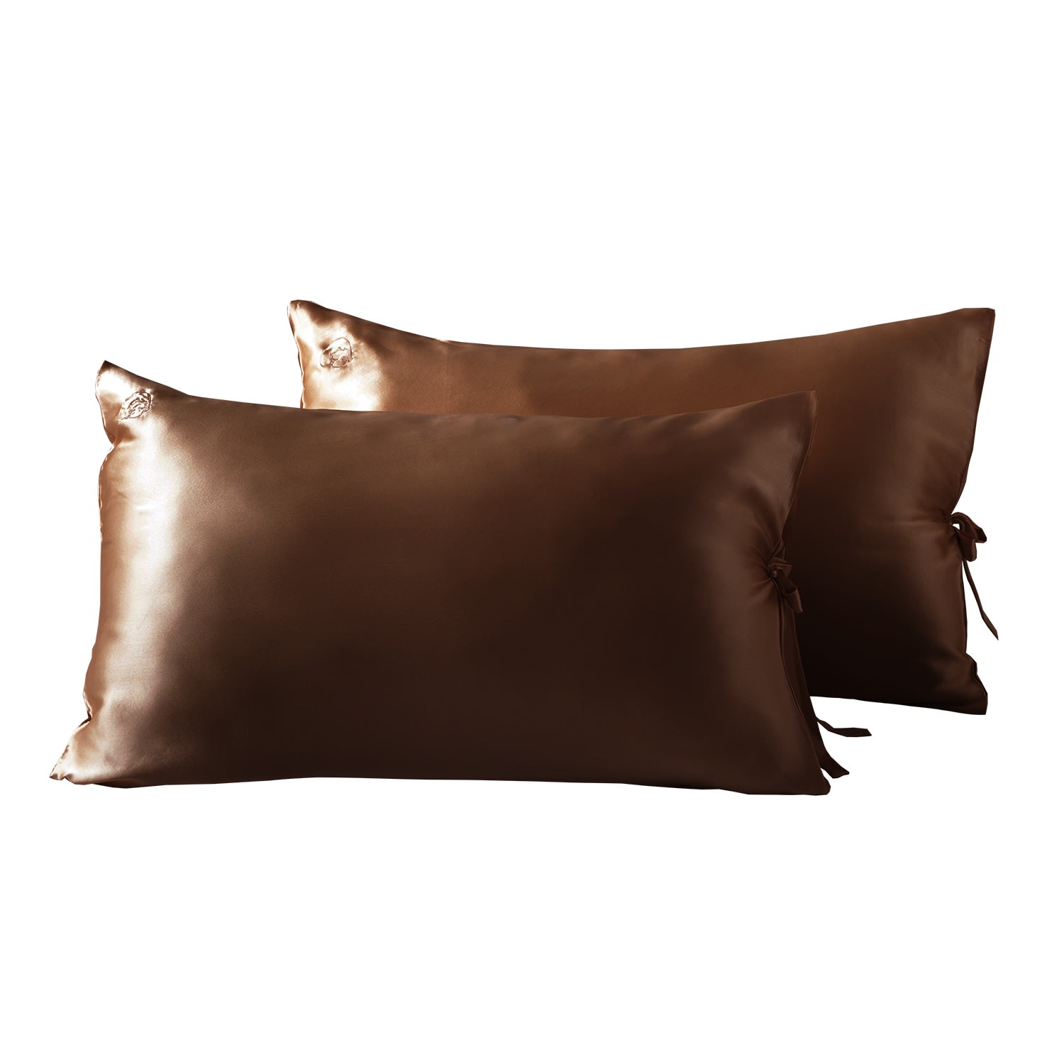 Sleeping Beauty - Classic Pure Silk Queen Size Pillowcase - Chocolate Brown Not Just Pajama