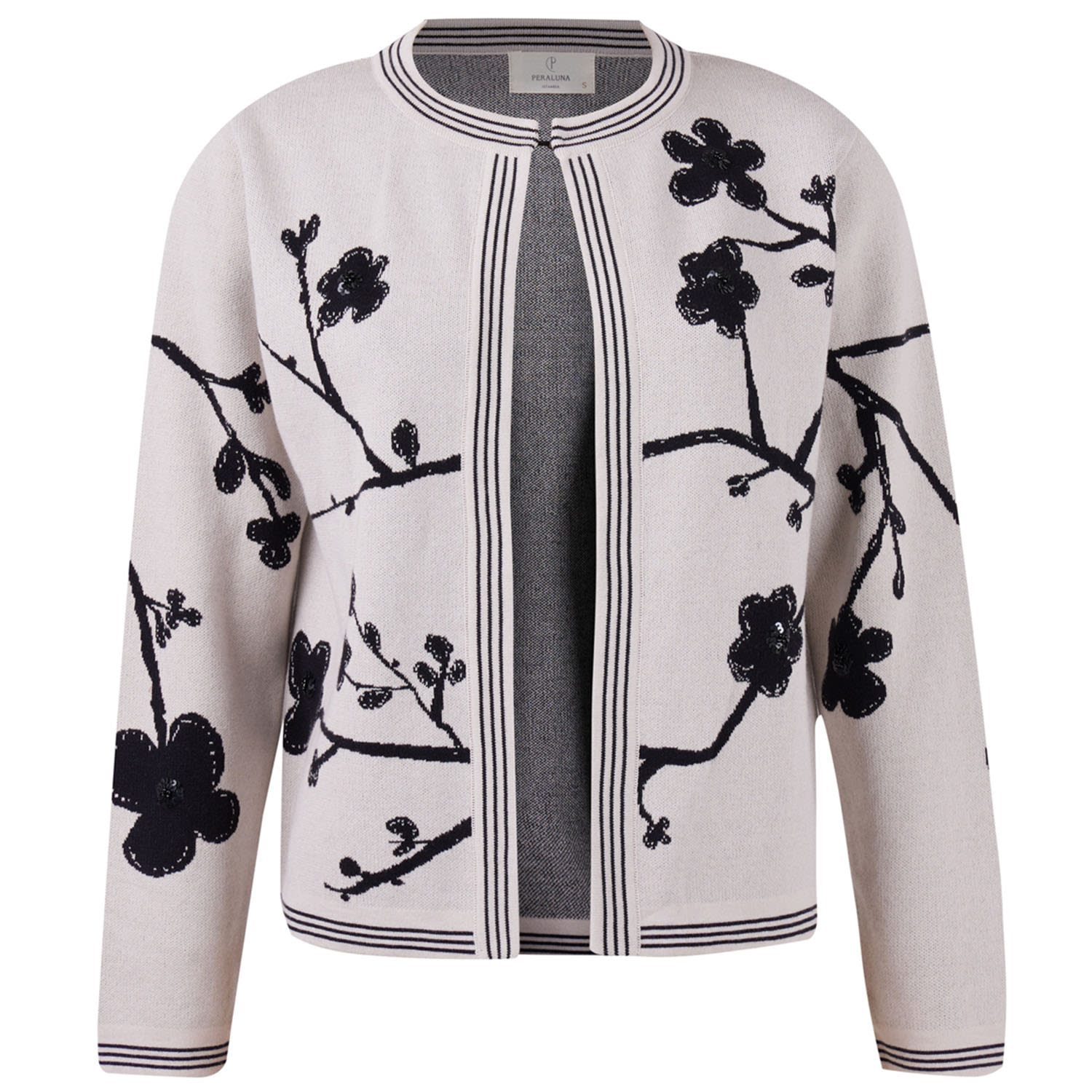 Peraluna Lady Sakura Knit Jacket In Beige In Beige