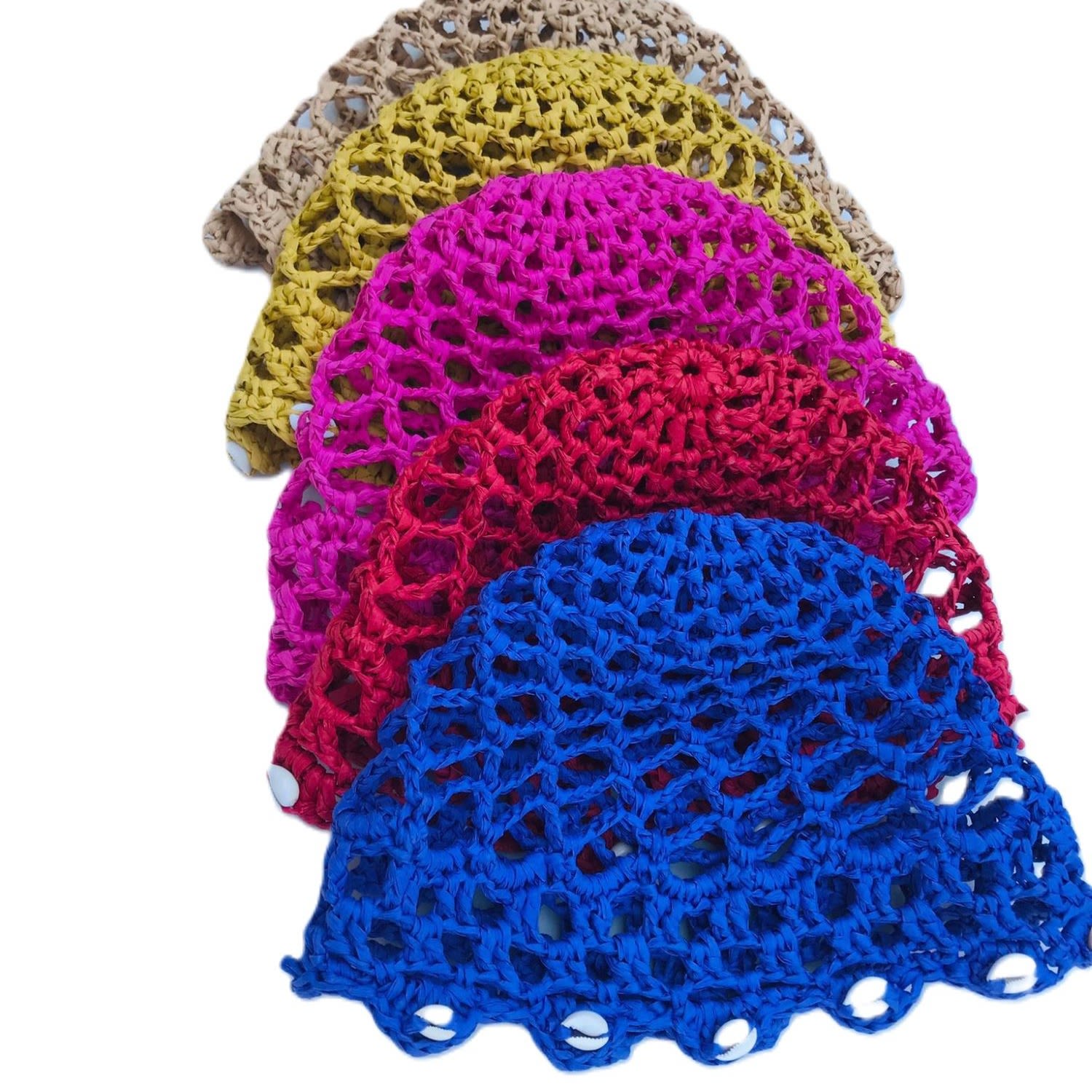 Women's Neutrals Handmade Raffia Yarn Hat Mustard Yellow | Springmoonatelier