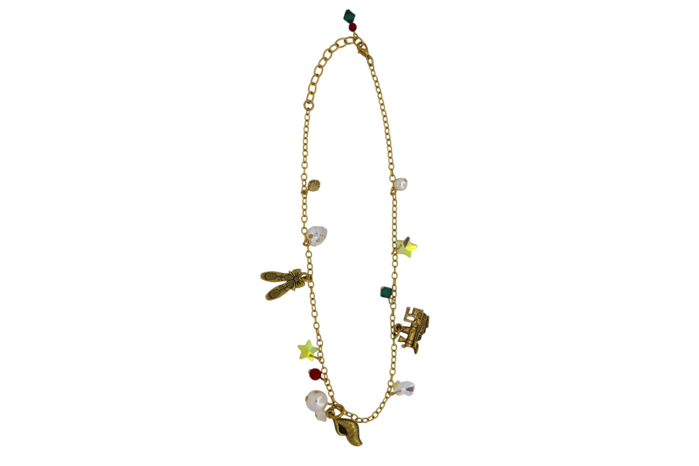 Vickisarge Women's Gold Yuletide Take Me Dancing On The Beach Charm Necklace