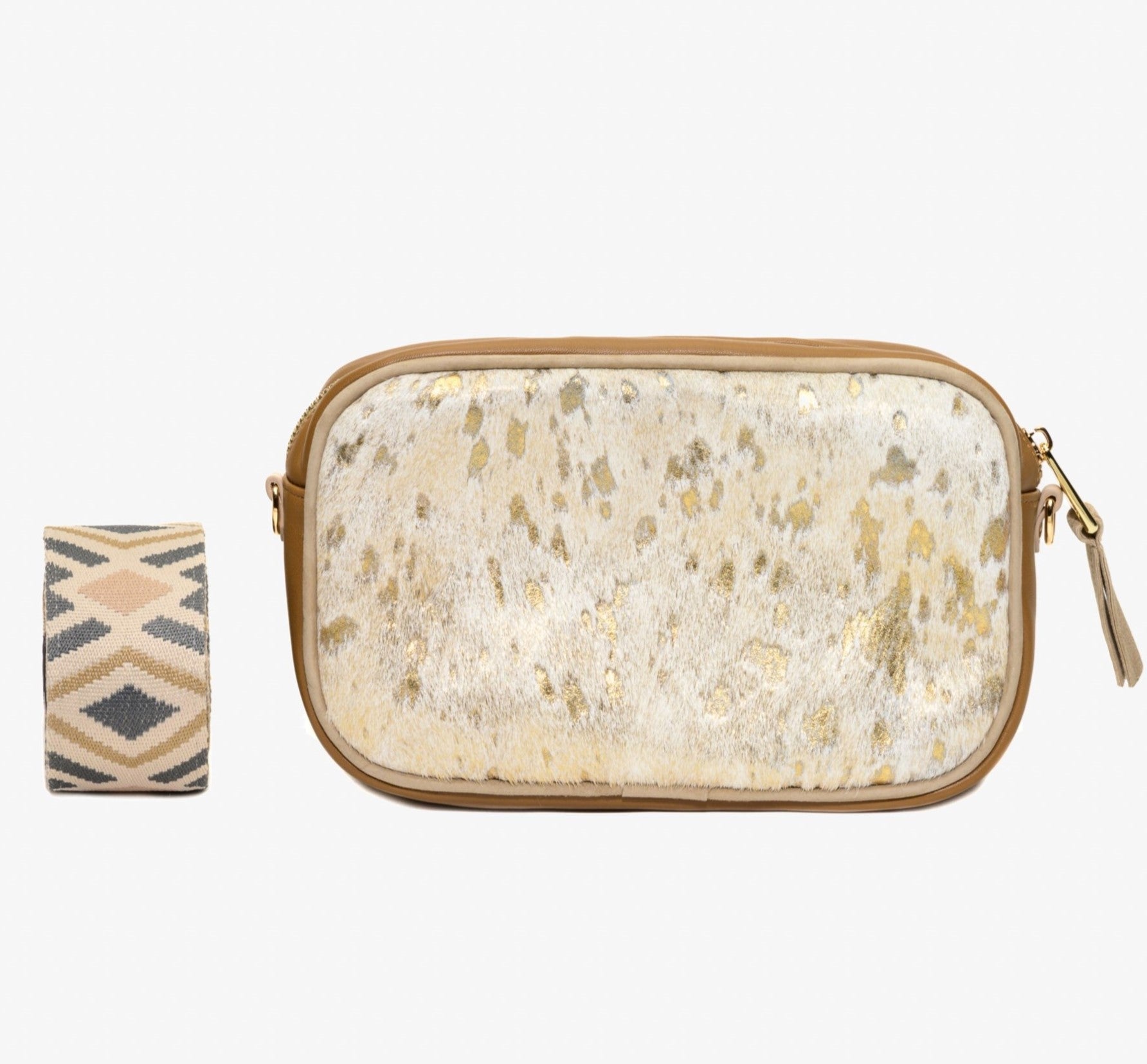 L2r The Label Women's Neutrals / Gold Camelia Bag Snow In Gold