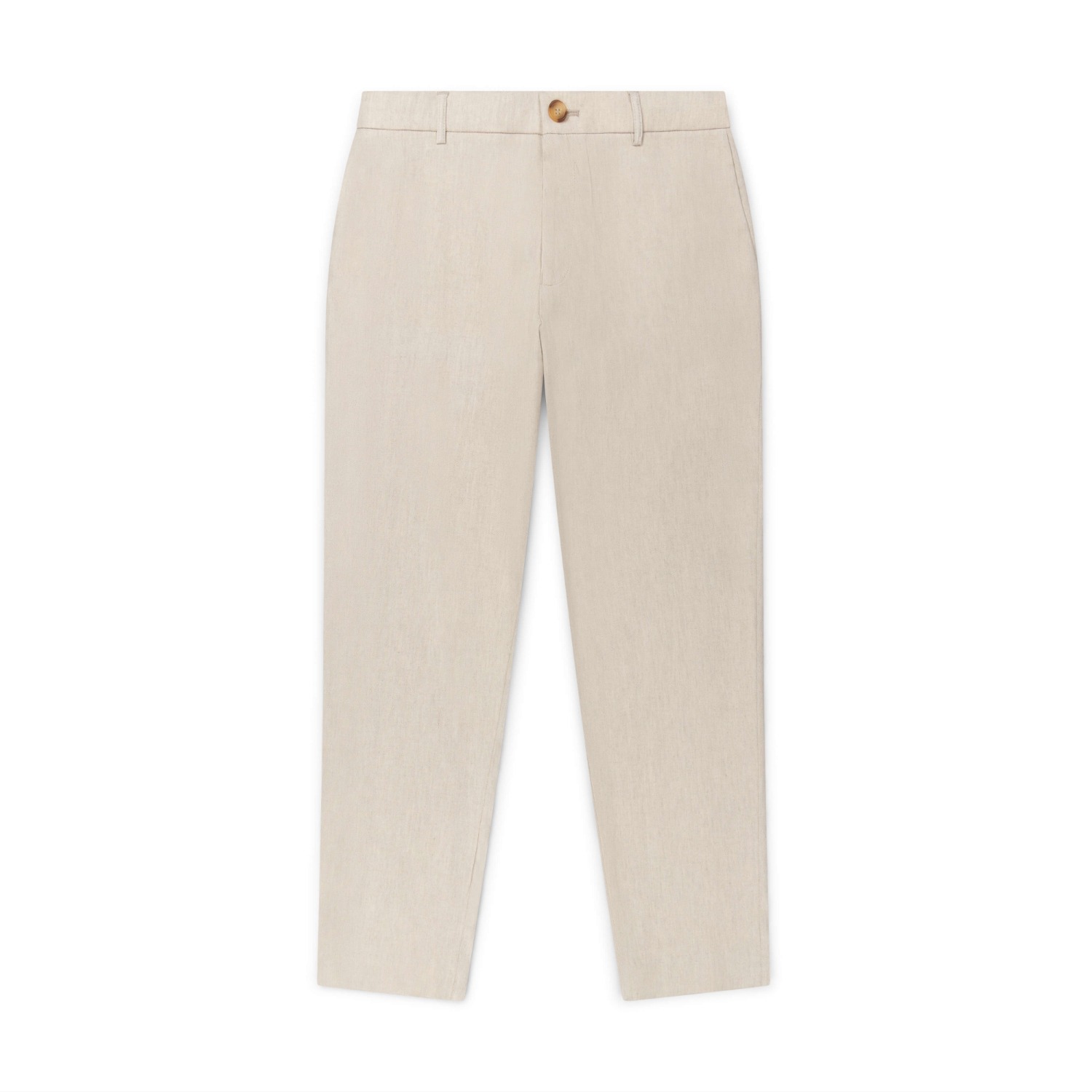 Marame Men's Neutrals Linen Blend Trouser - Wovern Sand
