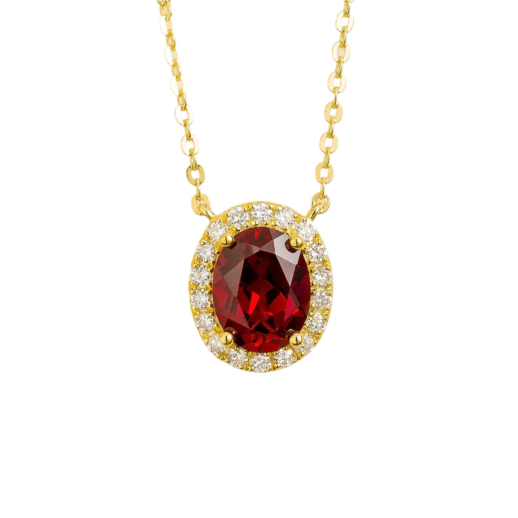 Juvetti Women's Red / Gold / White Mina Gold Necklace Set With Ruby & Diamond