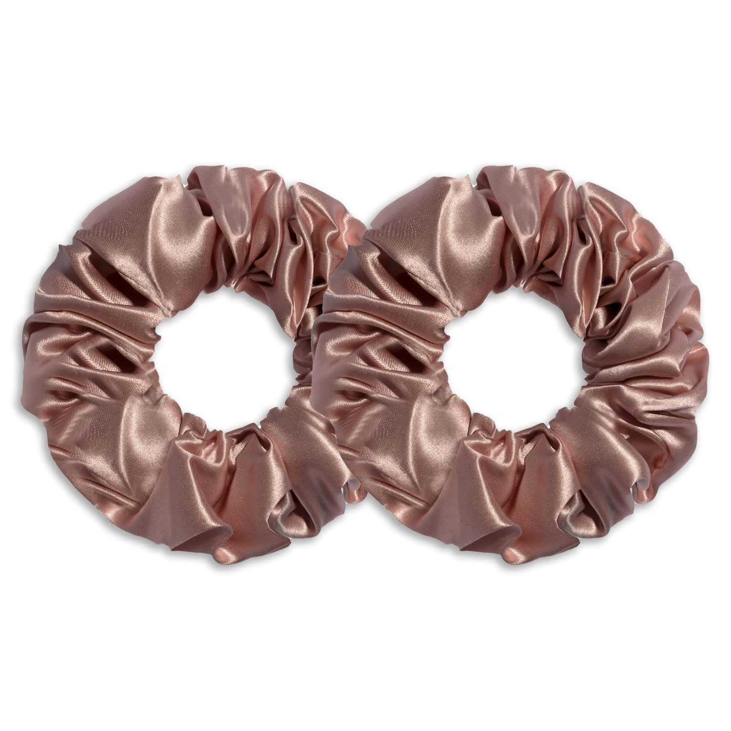 6fiftytwo® Women's Gold / Neutrals / Pink Pure Mulberry Classic Silk Scrunchies - Rose Pink In Multi