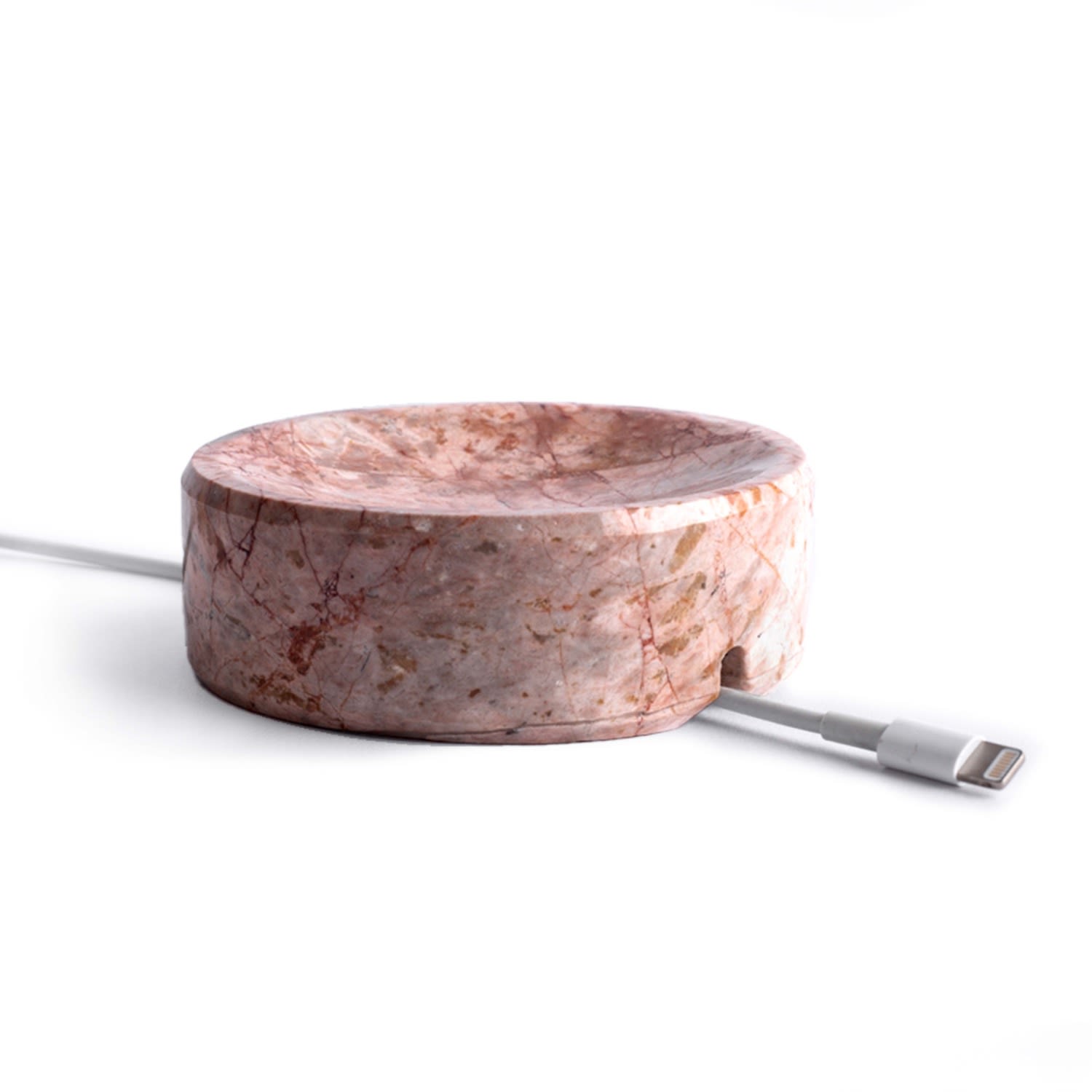 And Jacob Rose Gold Cable Holder Pink Marble