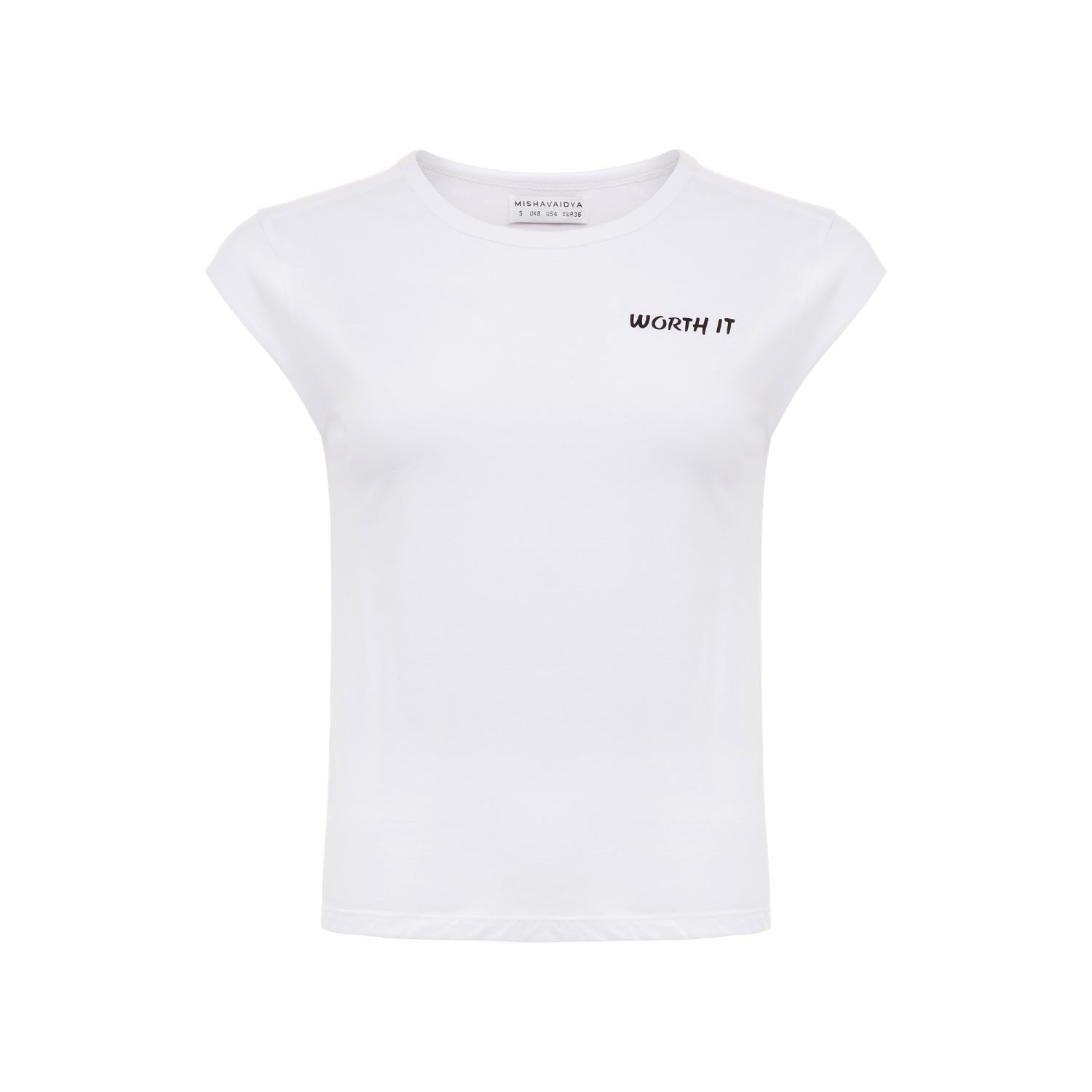 Misha Vaidya Women's Worth It Tee - White In White