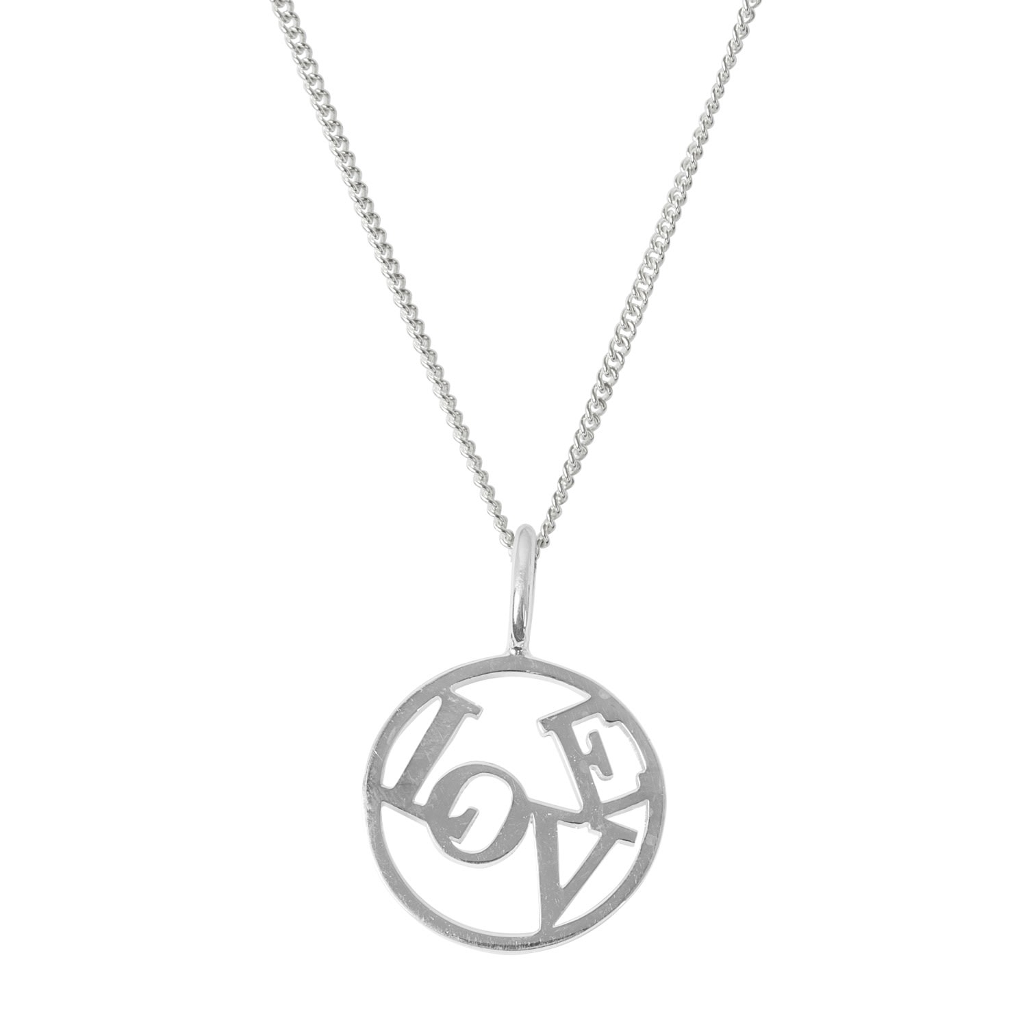 Men’s Love Medallion & Chain In Sterling Silver Katie Mullally