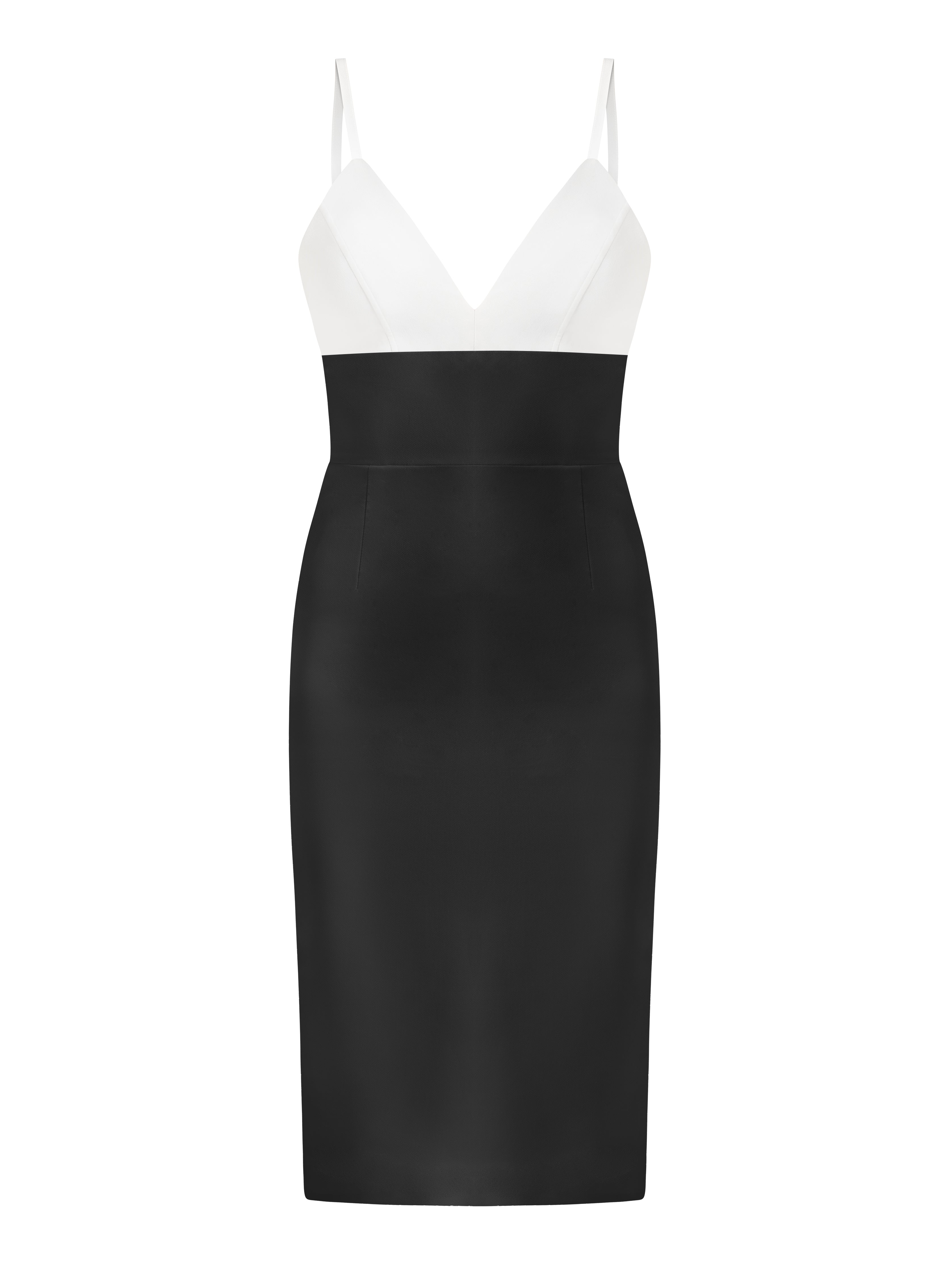 Women’s White / Black Bold Simplicity Midi Dress Black & White Extra Large Tia Dorraine