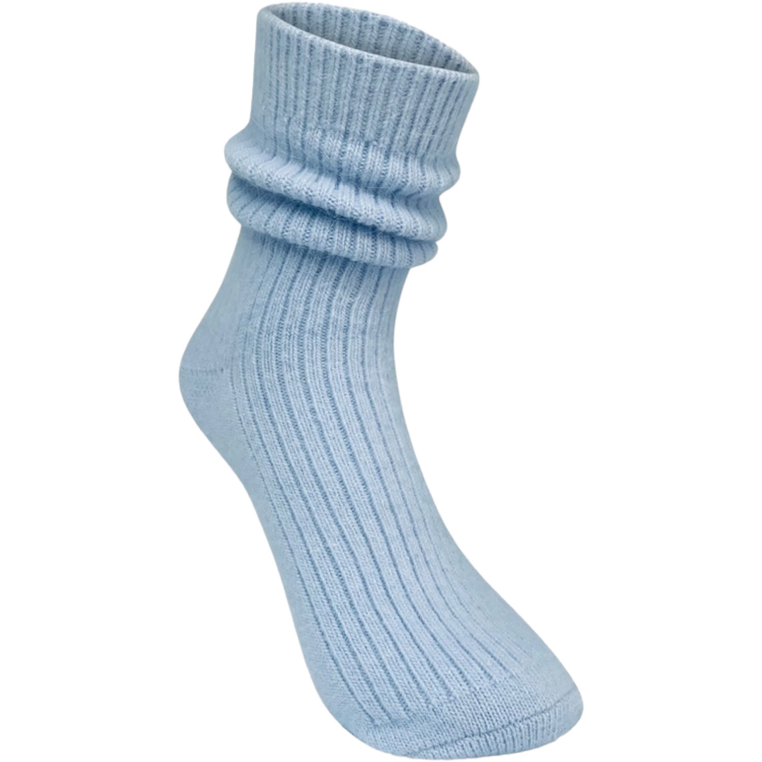 Women’s Cashmere Cloud Sock Powder Blue One Size High Heel Jungle by Kathryn Eisman