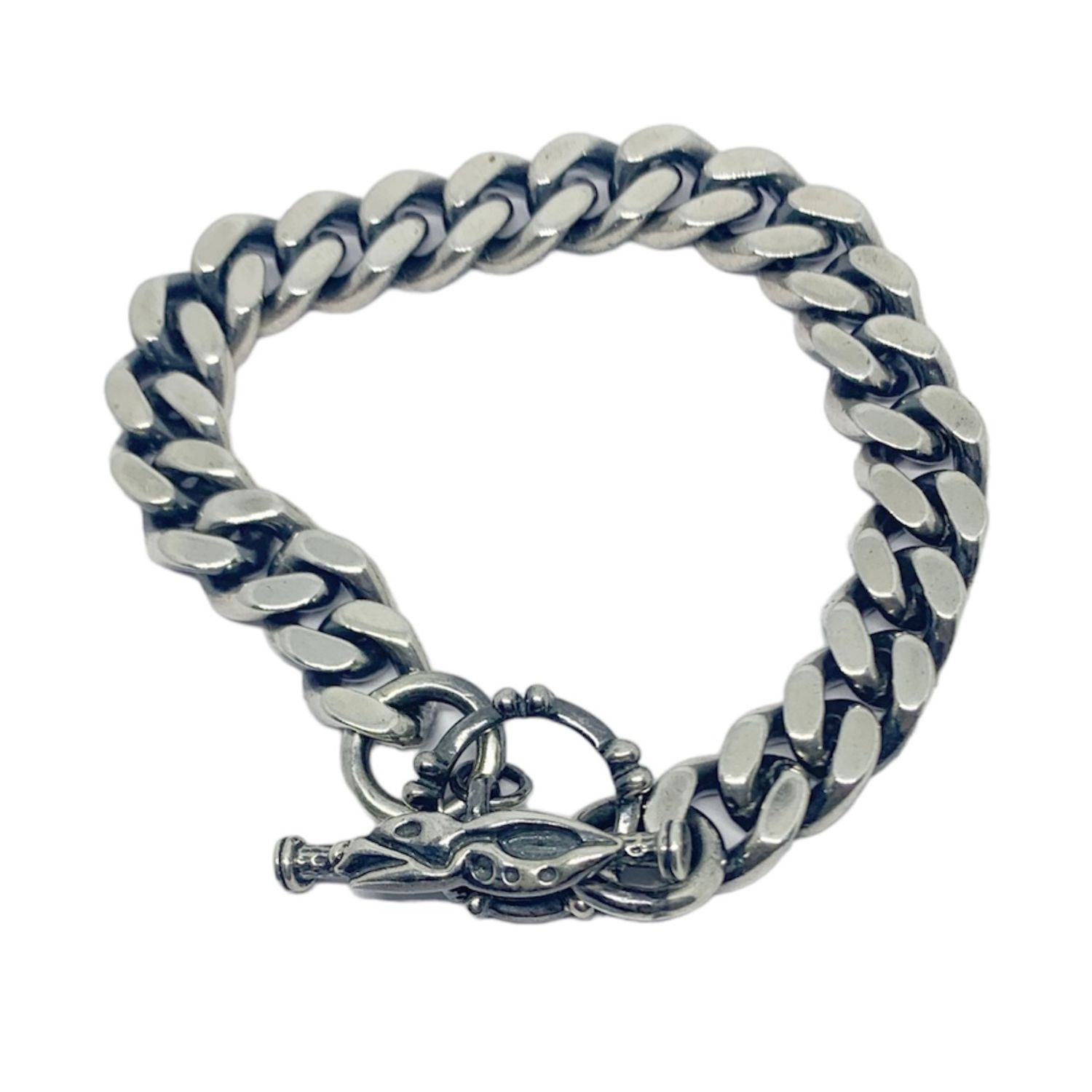 Tg-jewellery By Tamara Gervasio Men's Silver Celtic Dog Two Curb Chain