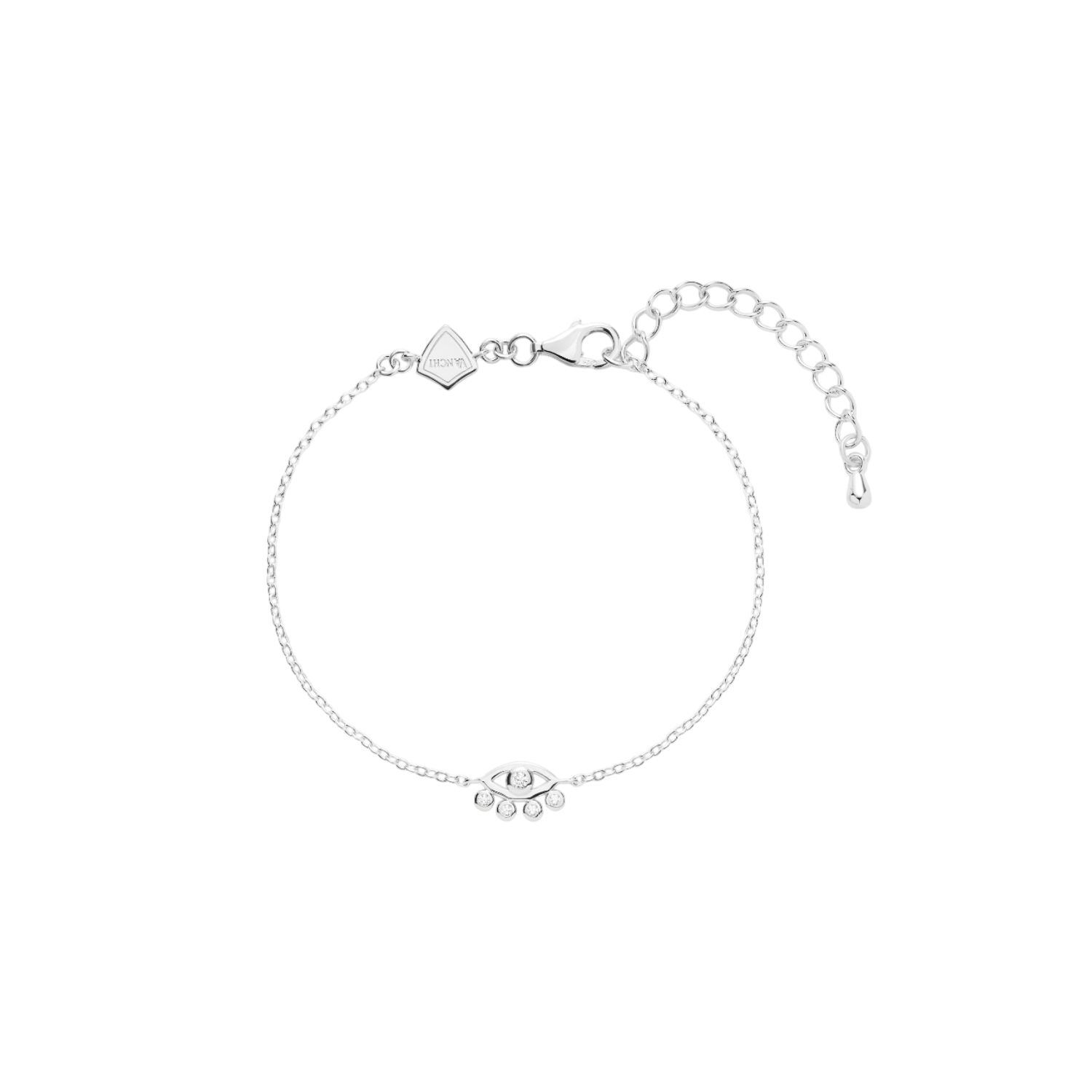 Vanchi Women's Defender Evil Eye Bracelet In Silver