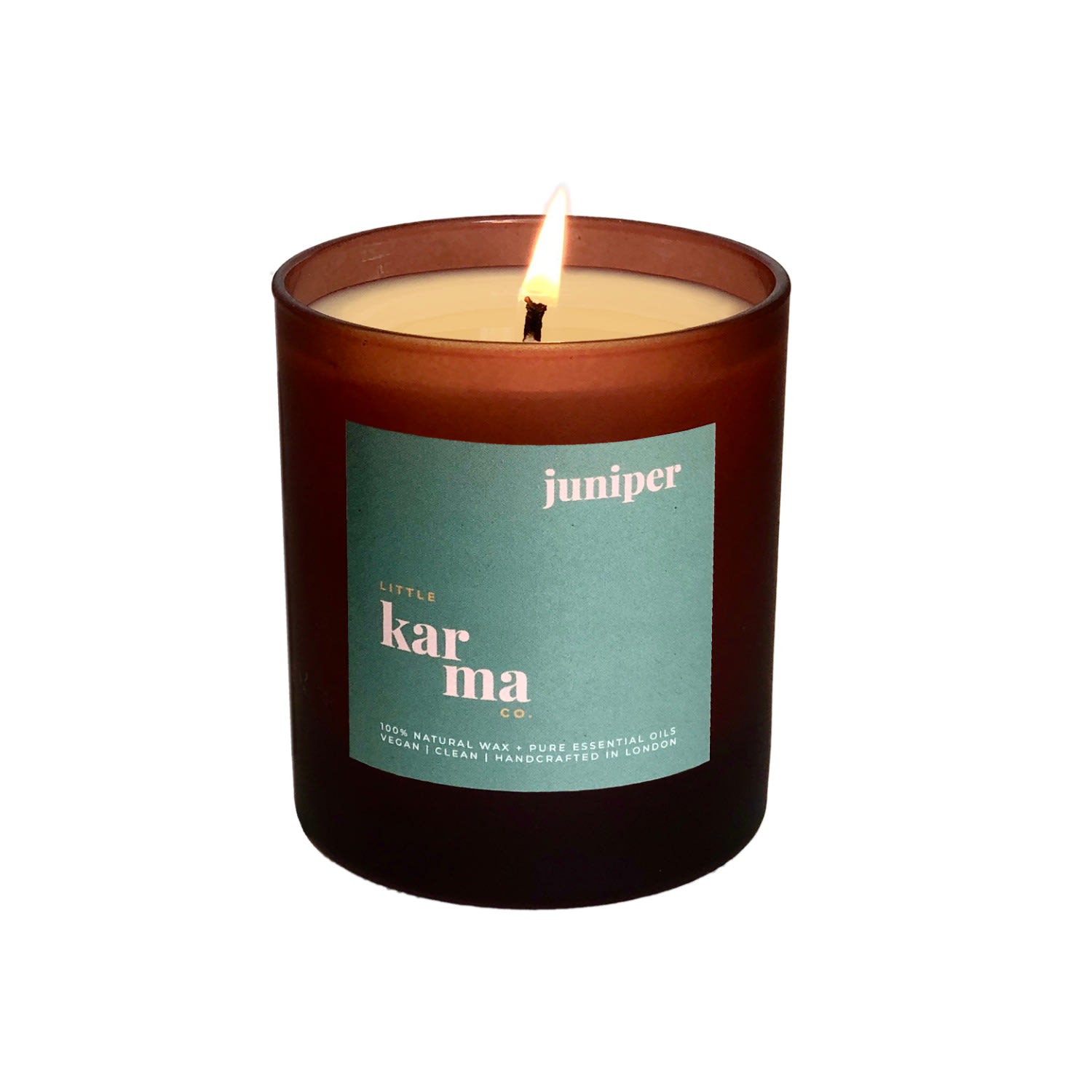 Little Karma Co. Ltd Green Juniper Grounding Cedarwood & Fir Refillable Midi Candle In Multi