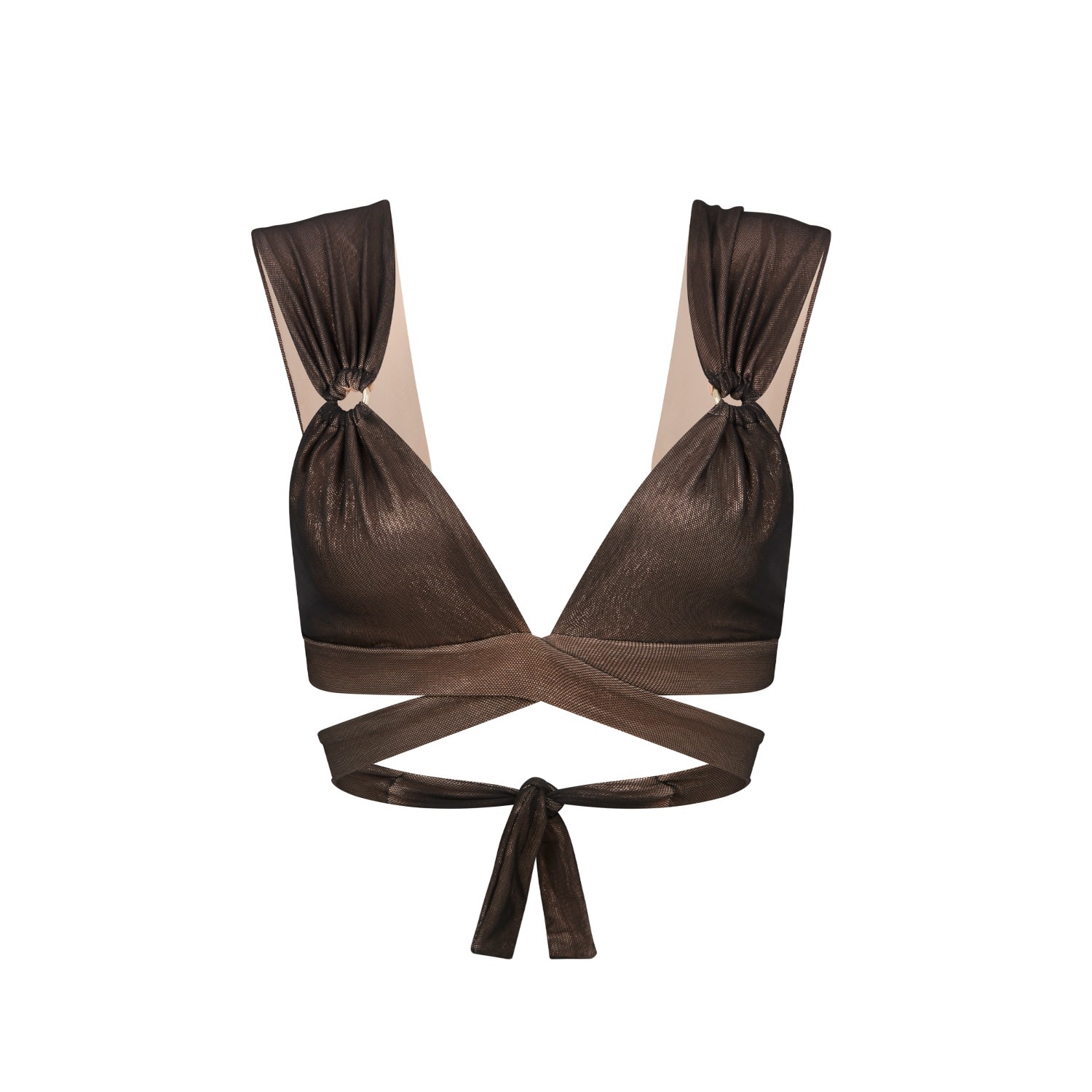 Room 24 Women's Brown Grace Top Bronze In Brown