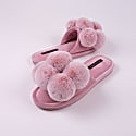 Pretty You Dolly Fun Pom Slider Slippers In Pink In Pink