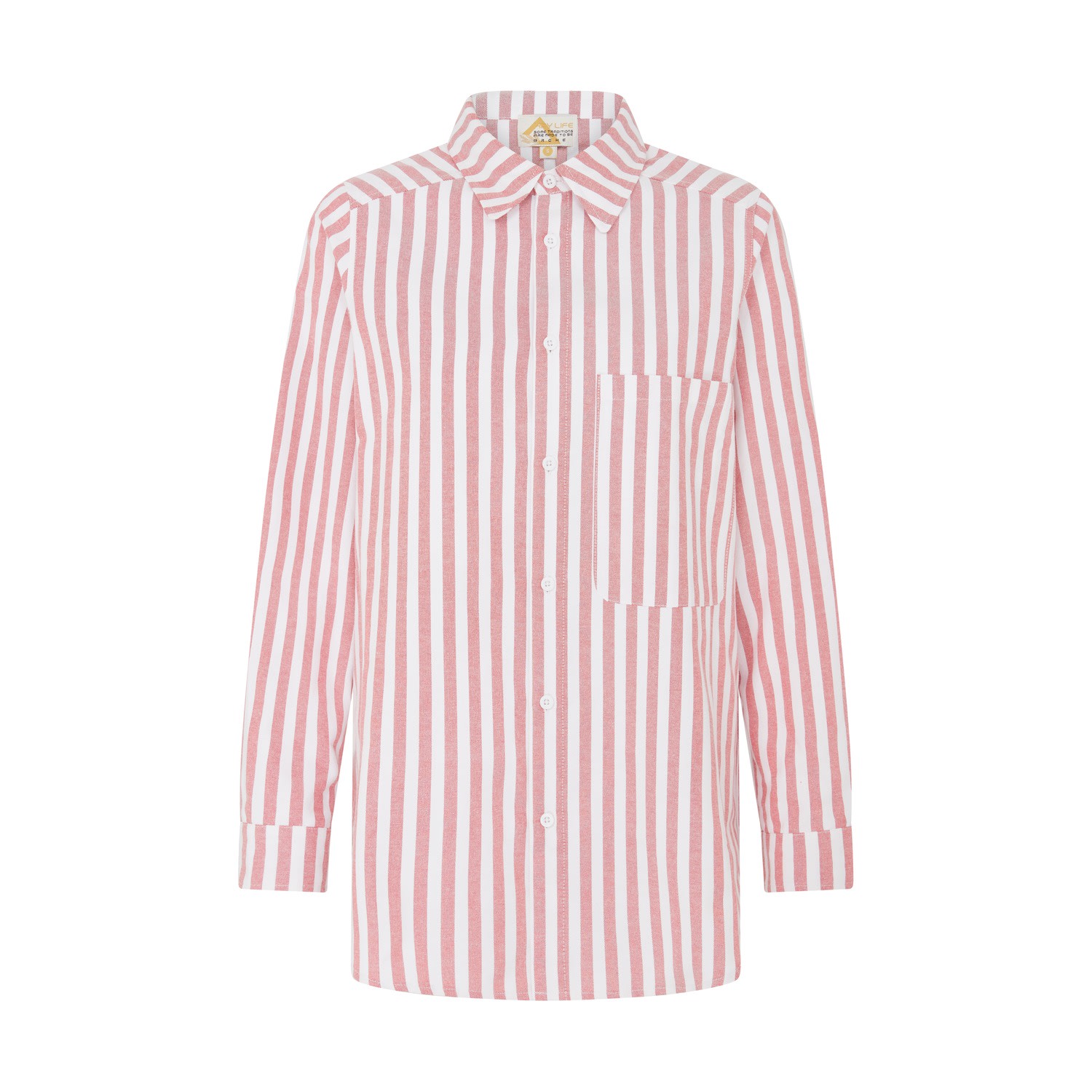 Hay Life Women's White / Red Yapp Stripe Shirt Cherry Red / White In Multi