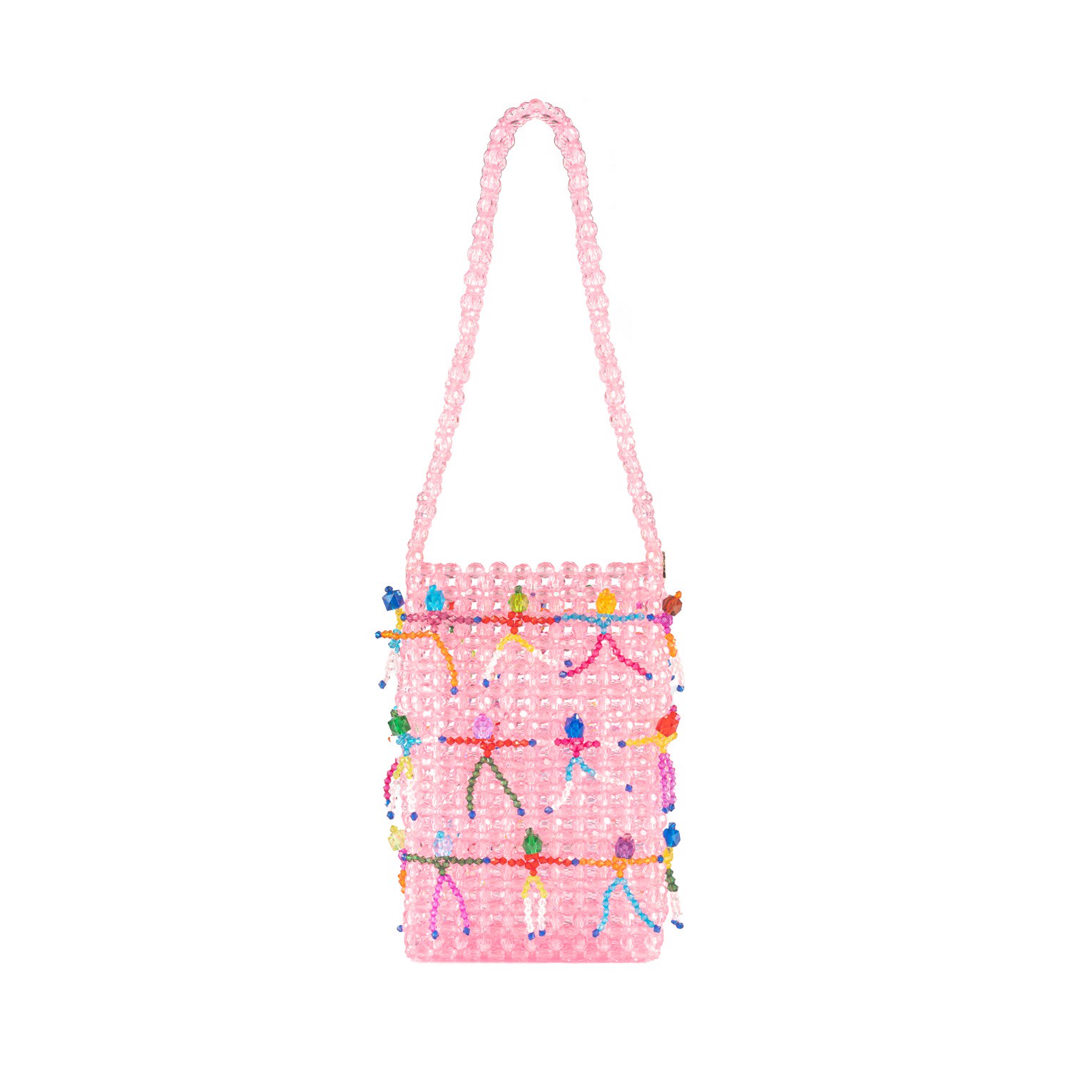 Tillie Beads Women's Pink / Purple Bones & Blooms Classic Pink Bead Bag