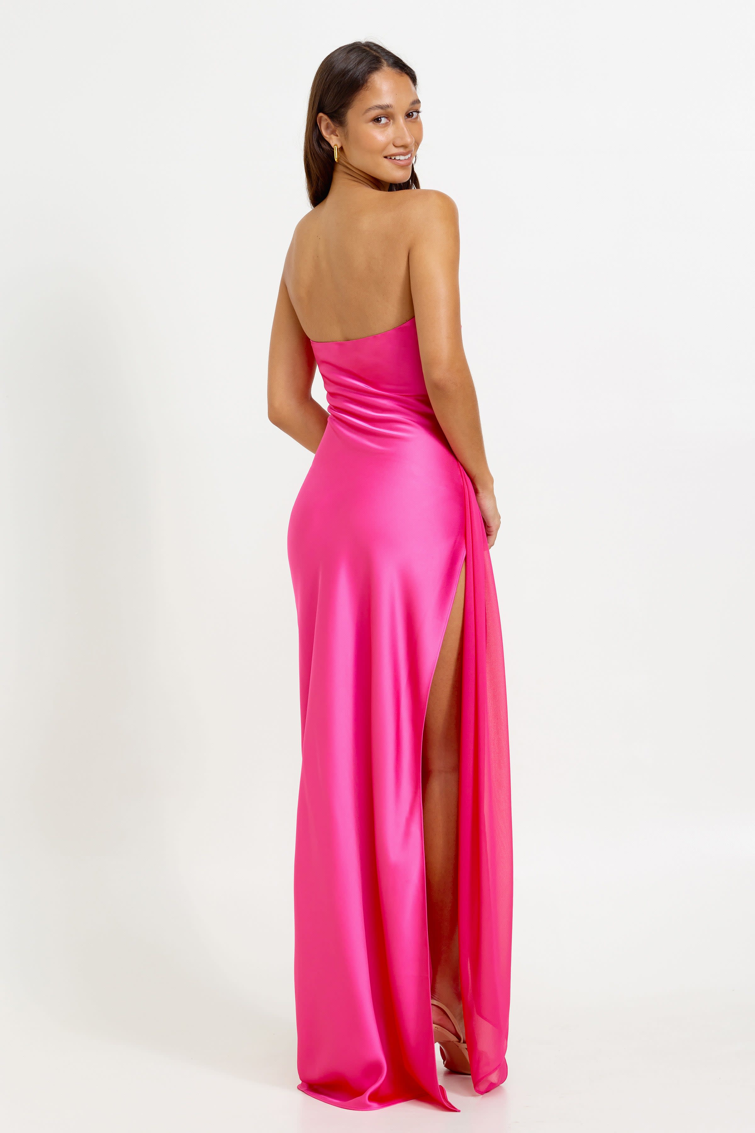 lexi samira dress pink Samira Dress Pink One Shoulder Maxi