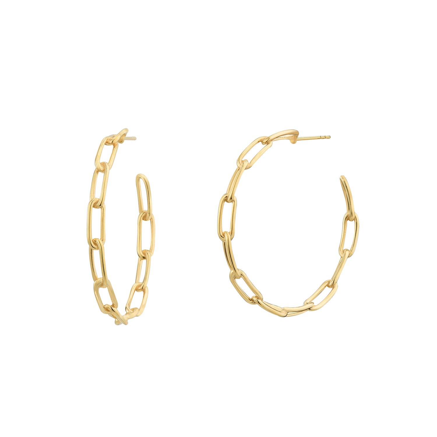 Women’s Gold Thin Link Hoops Gold & Honey