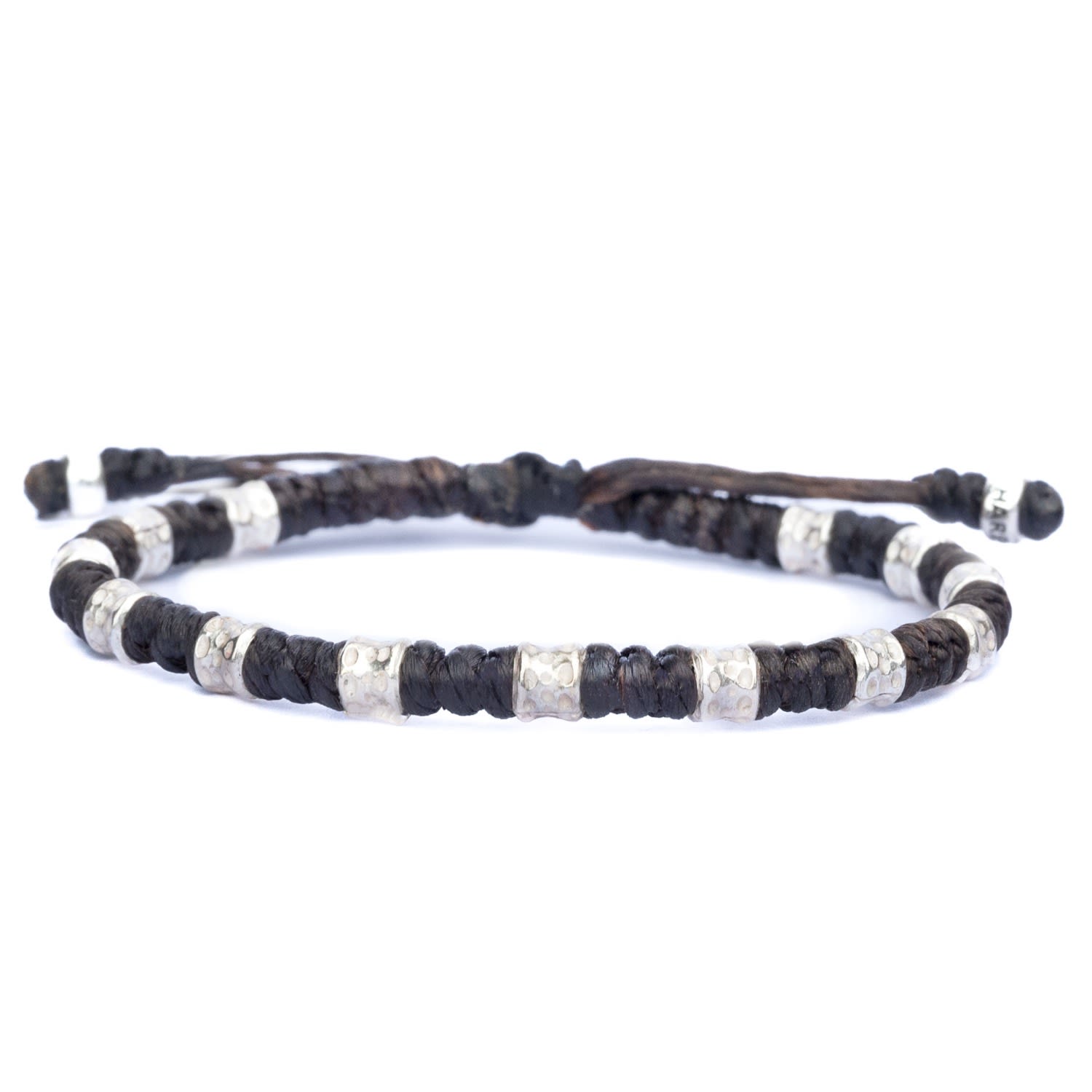 Harbour Uk Bracelets Chunky Silver And Brown Rope Viking Bracelet For Men - Big Yule