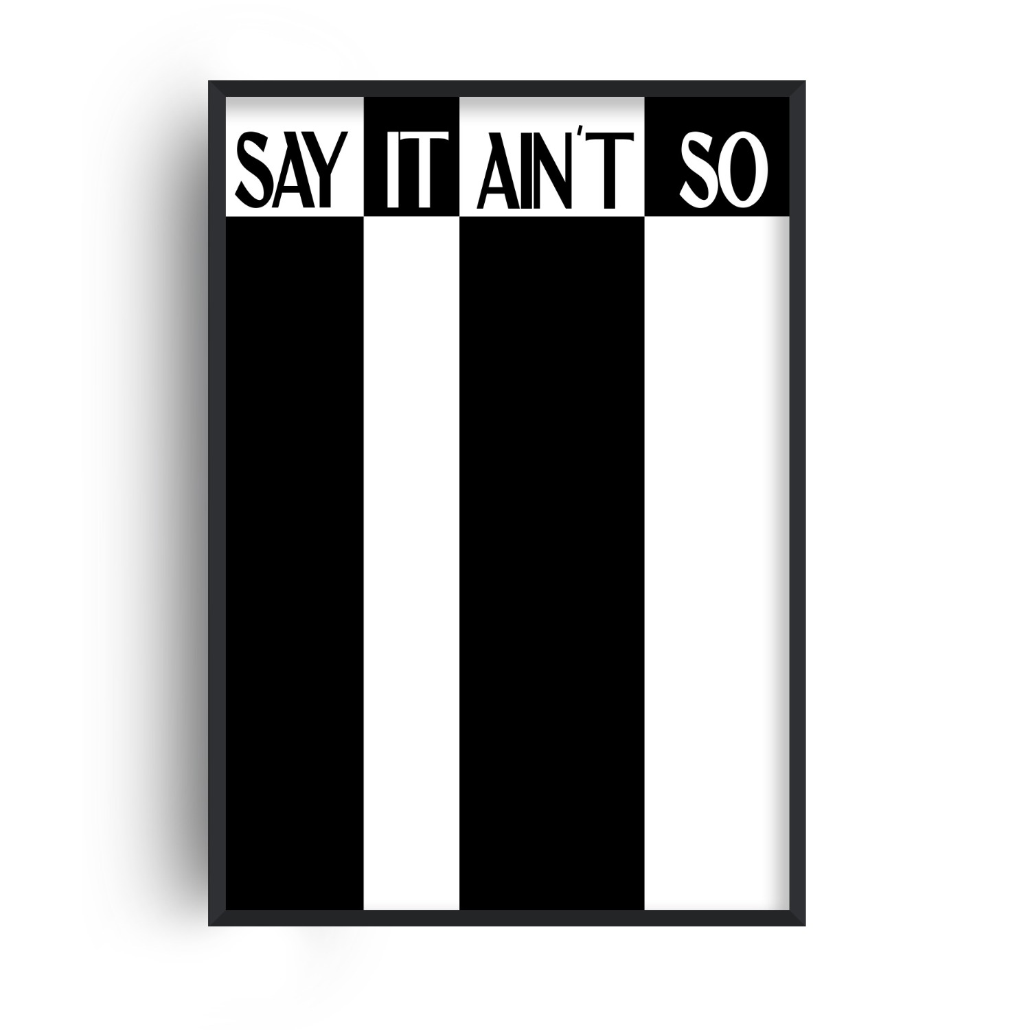 Fanclub Black / White Say It Ain't So Pop Punk Rock Retro Music Giclée Art Print In Multi