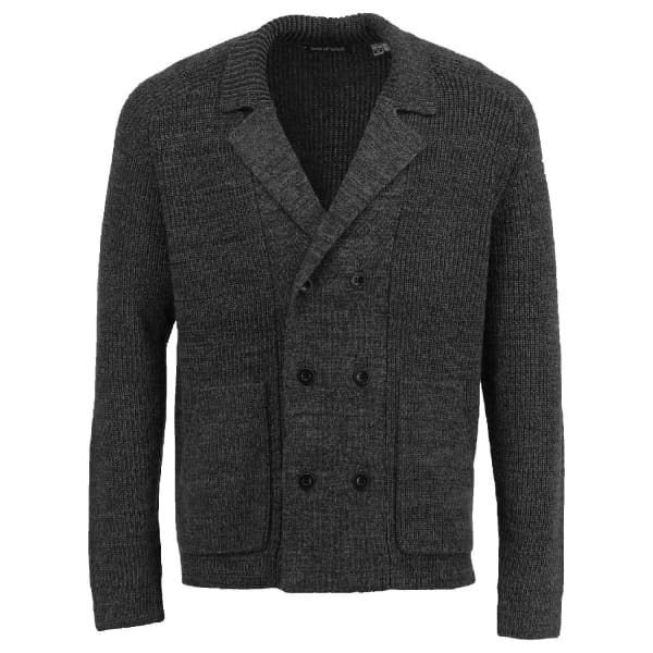 LORDS OF HARLECH CHRISTOPHER CARDIGAN IN XTRAFINE CHARCOAL