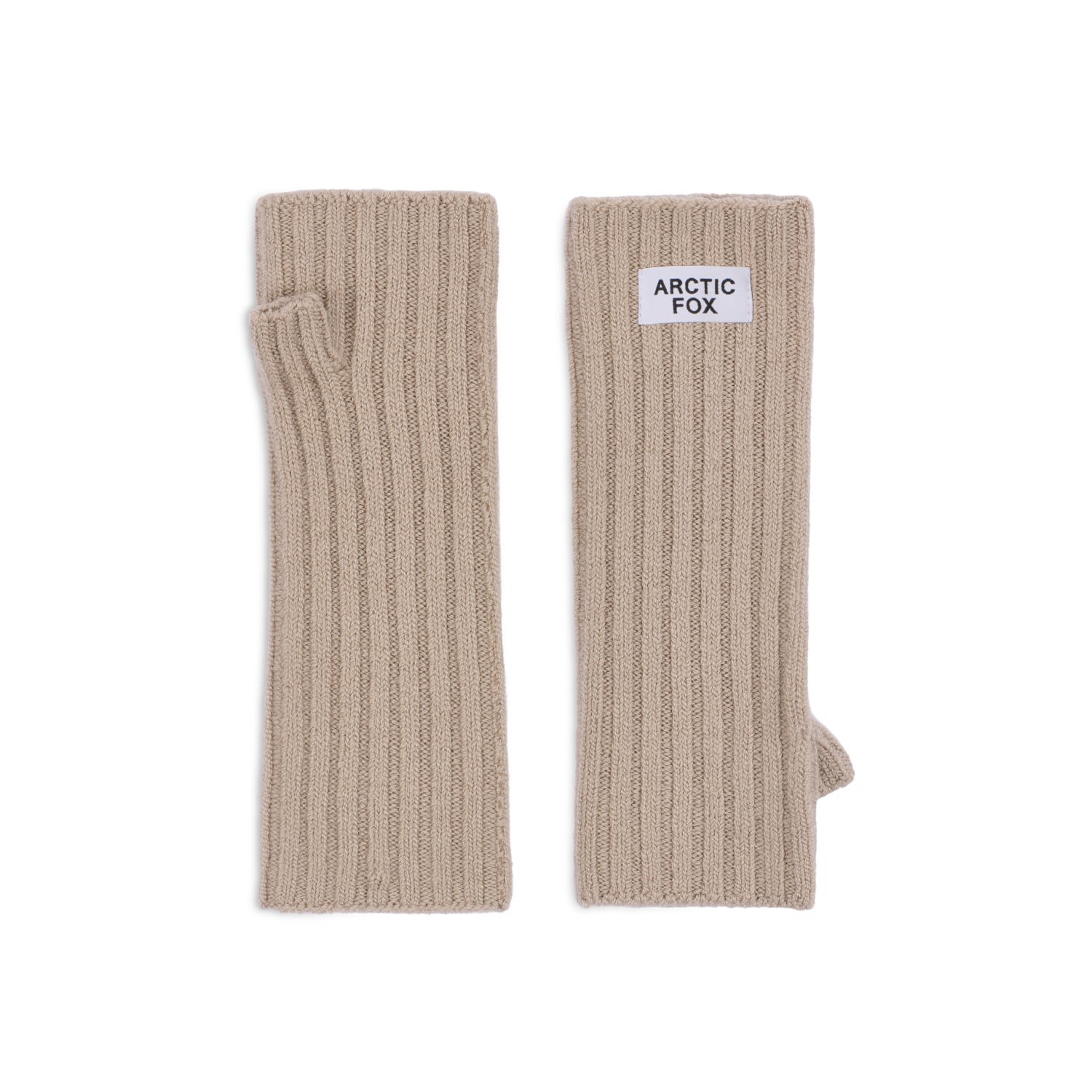 Arctic Fox & Co. Women's Neutrals Merino Wool Fingerless Gloves - Soft Taupe In Brown