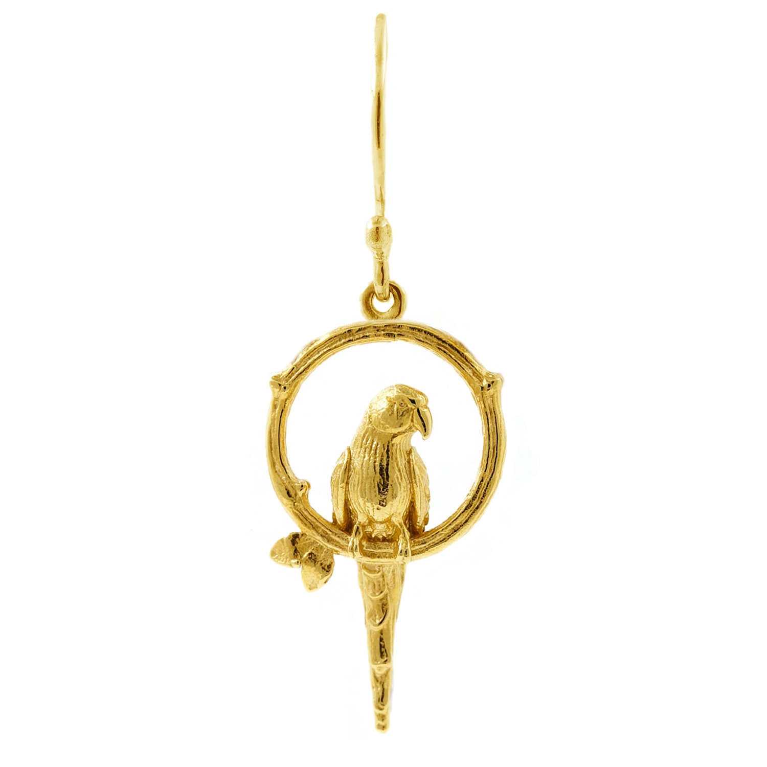 Lee Renee Women's Parakeet Earring – Small, Upright - Gold