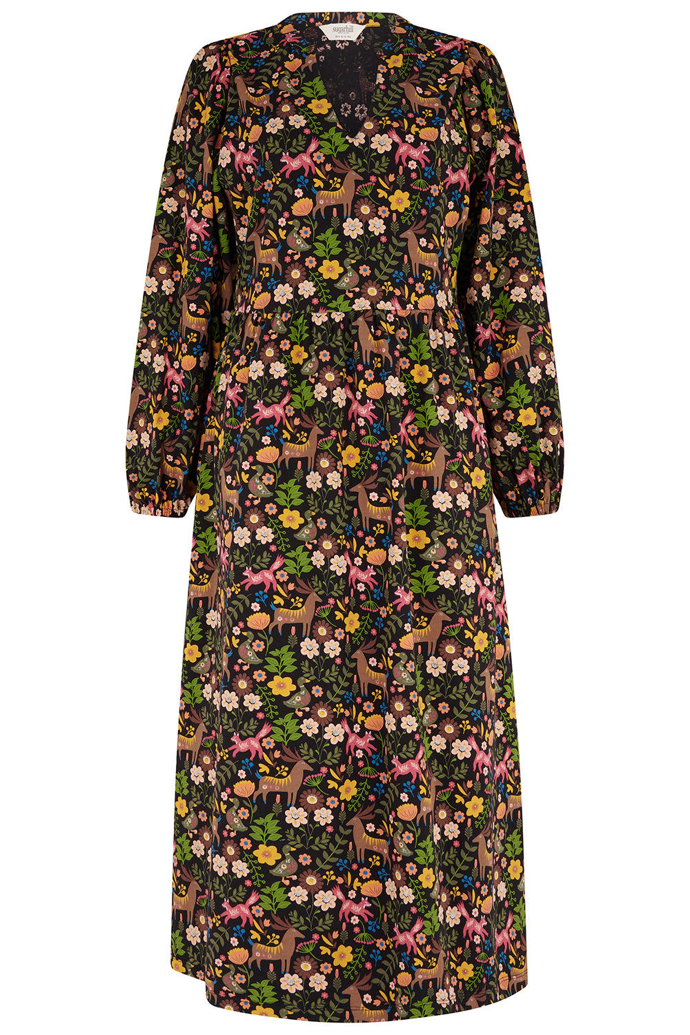 Sugarhill Brighton Women's Nyla Jersey Midi Dress Black Forest