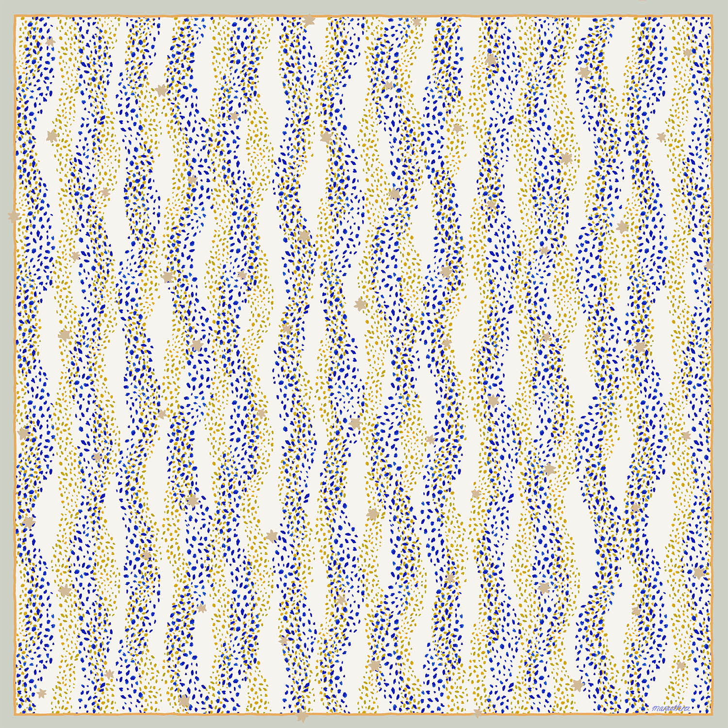 MARAETHRA WOMEN'S THE WAY OF WATER SILK SQUARE SCARF 