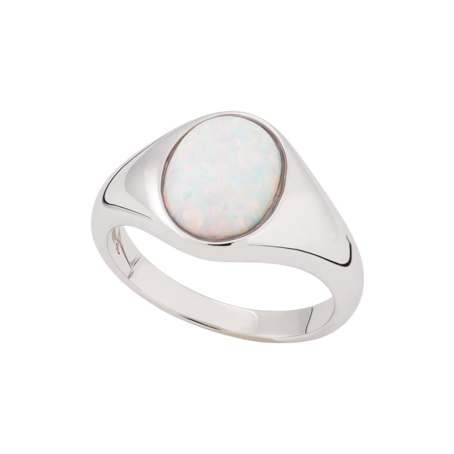 Women’s Silver Opal Signet Ring Scream Pretty