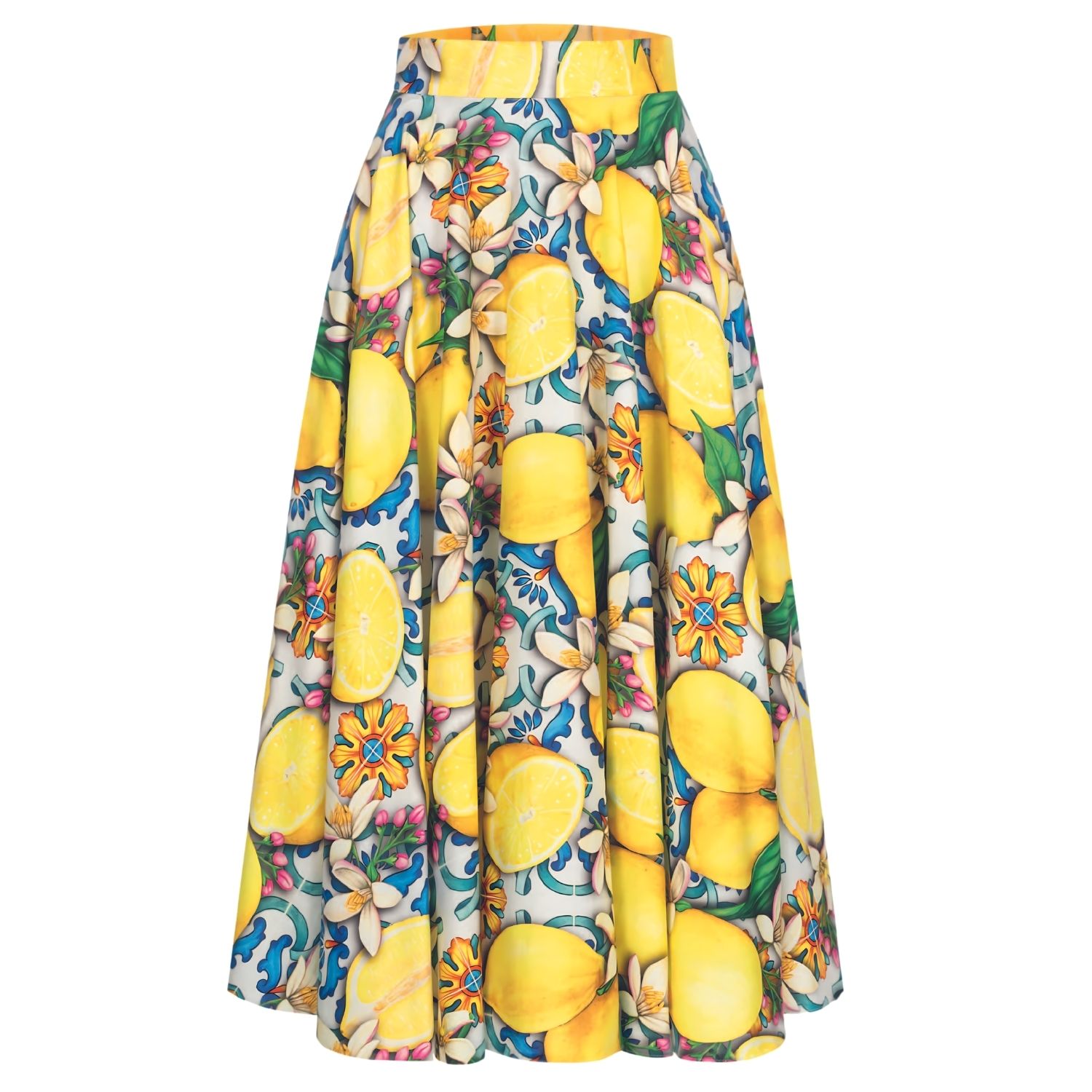 Marianna Déri Women's Yellow / Orange Lemon Midi Skirt In Yellow/orange