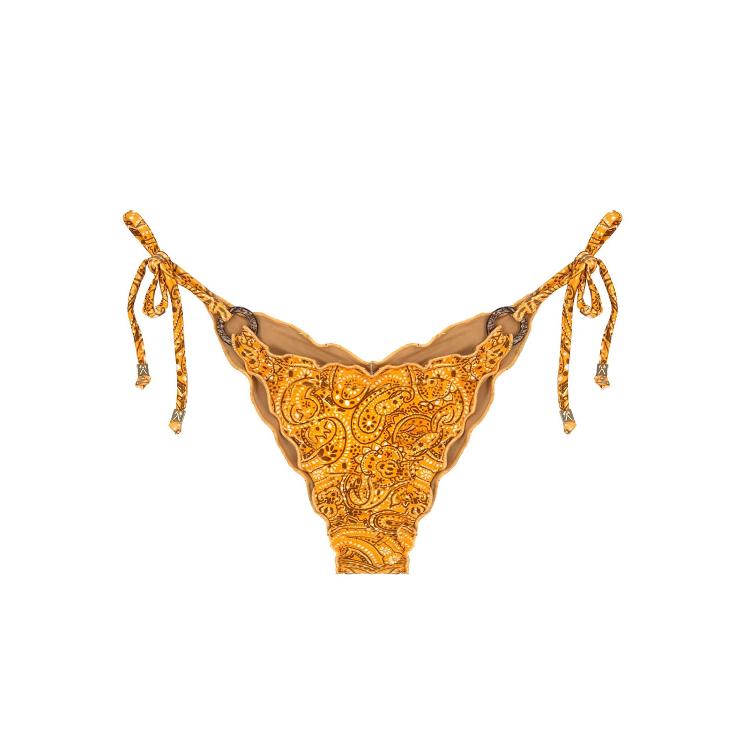 Women’s Gold / Yellow / Orange Yellow Orange Mango Paisley Bikini Bottom Laia Small Elin Ritter Ibiza